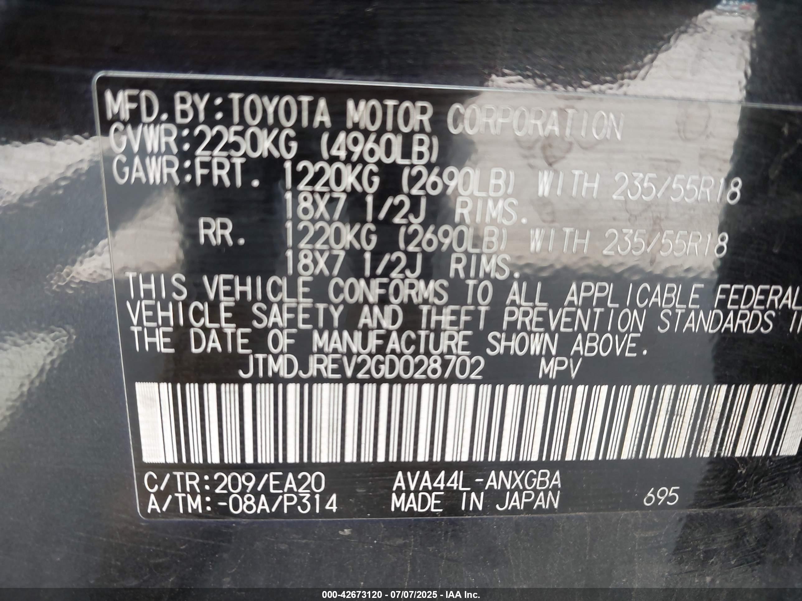 TOYOTA RAV4 image 9