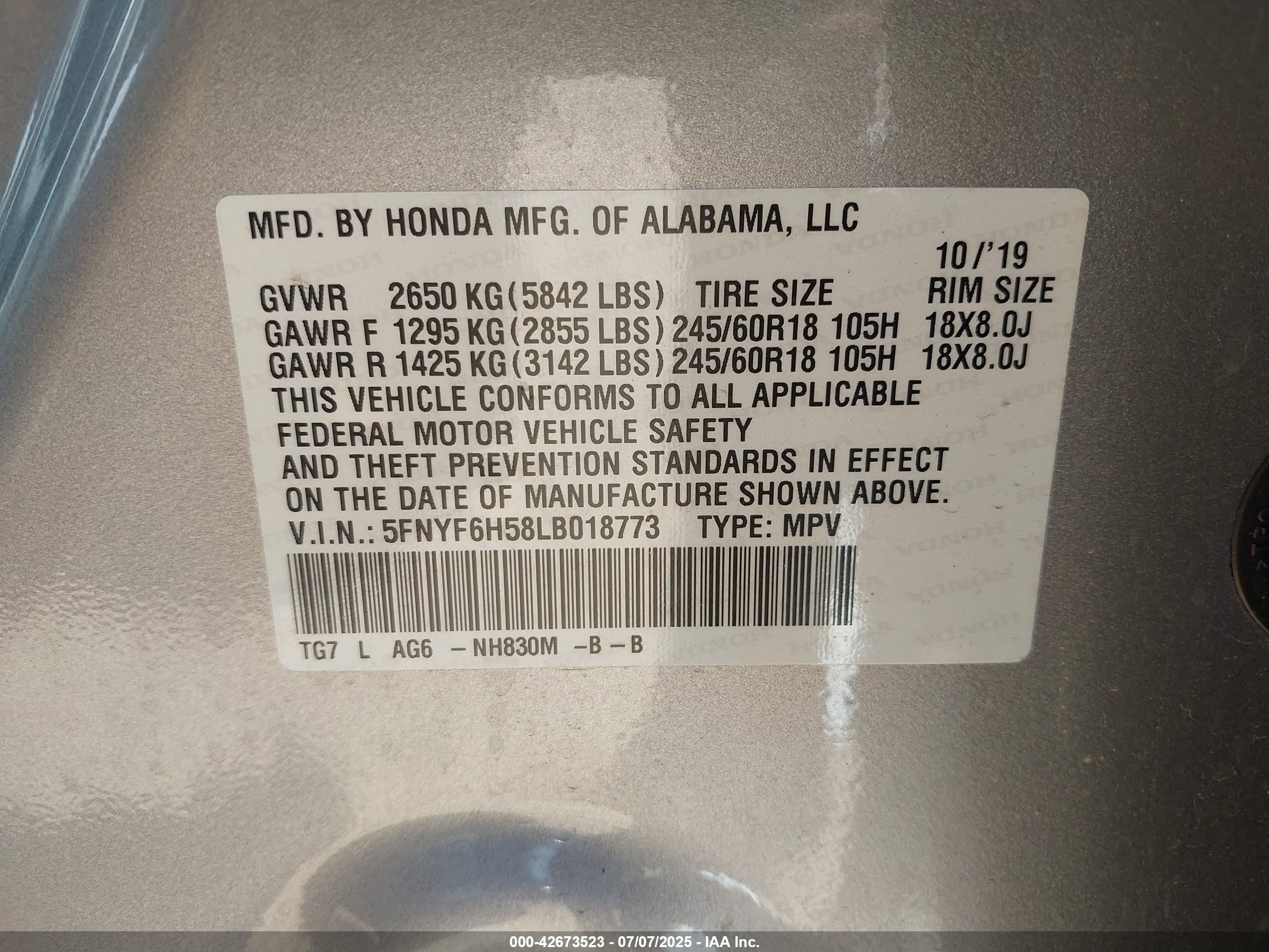 HONDA PILOT image 9