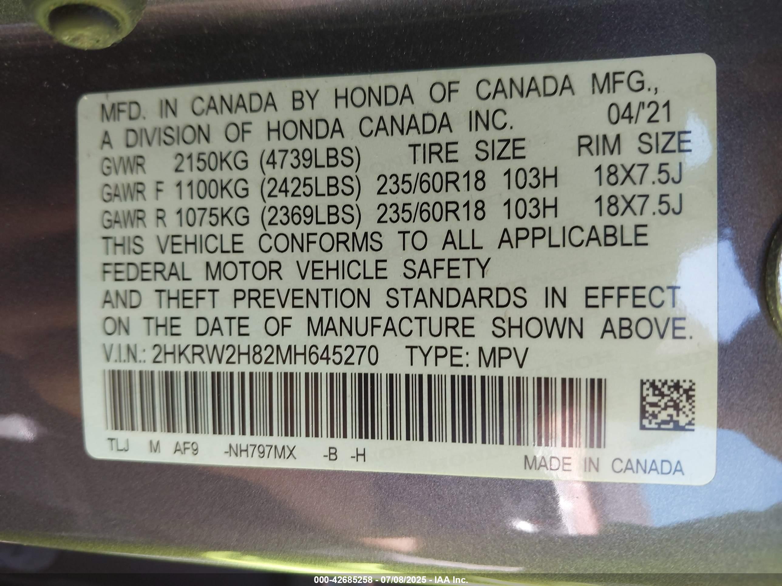 HONDA CR-V image 9