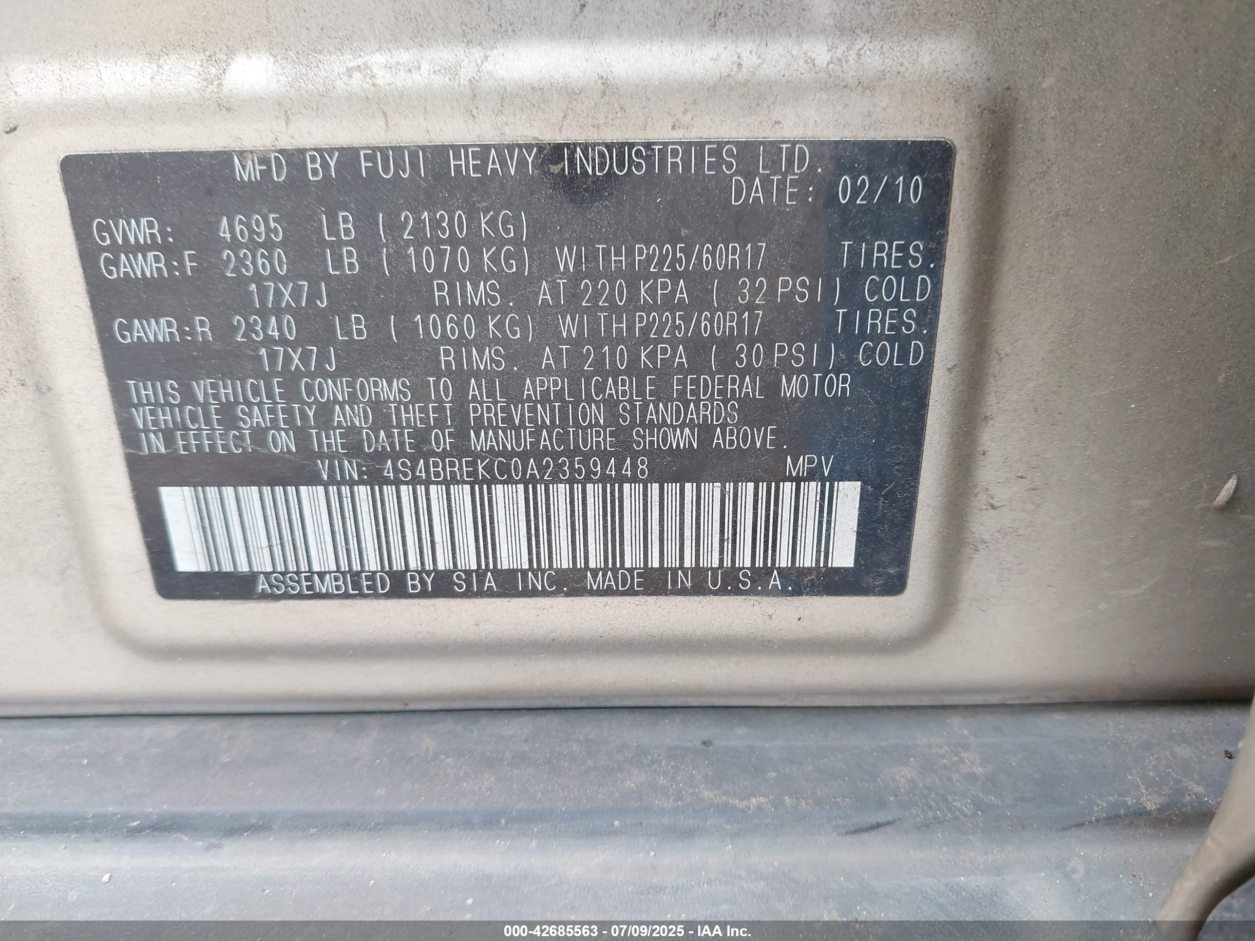SUBARU OUTBACK image 9