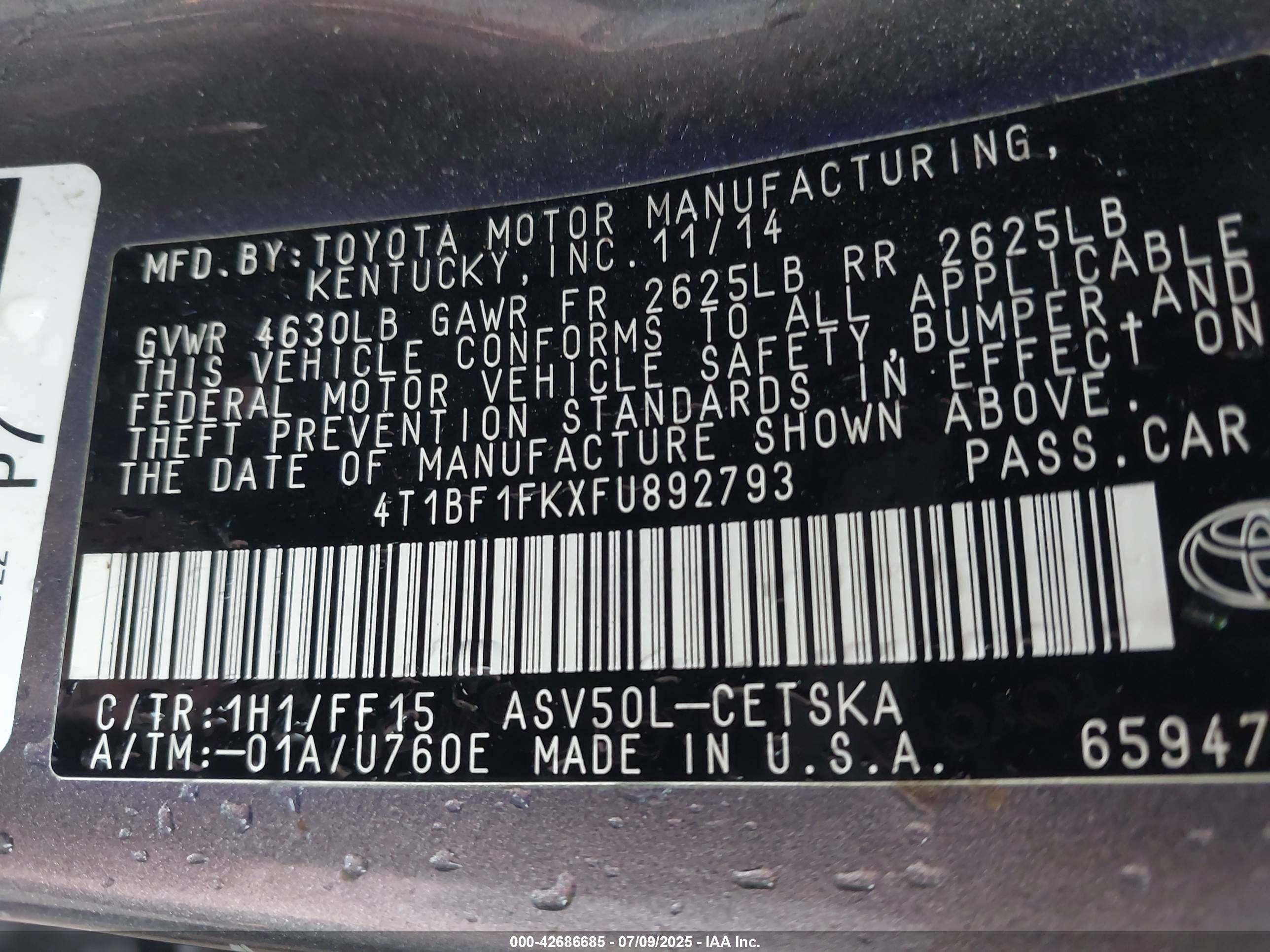 TOYOTA CAMRY image 9
