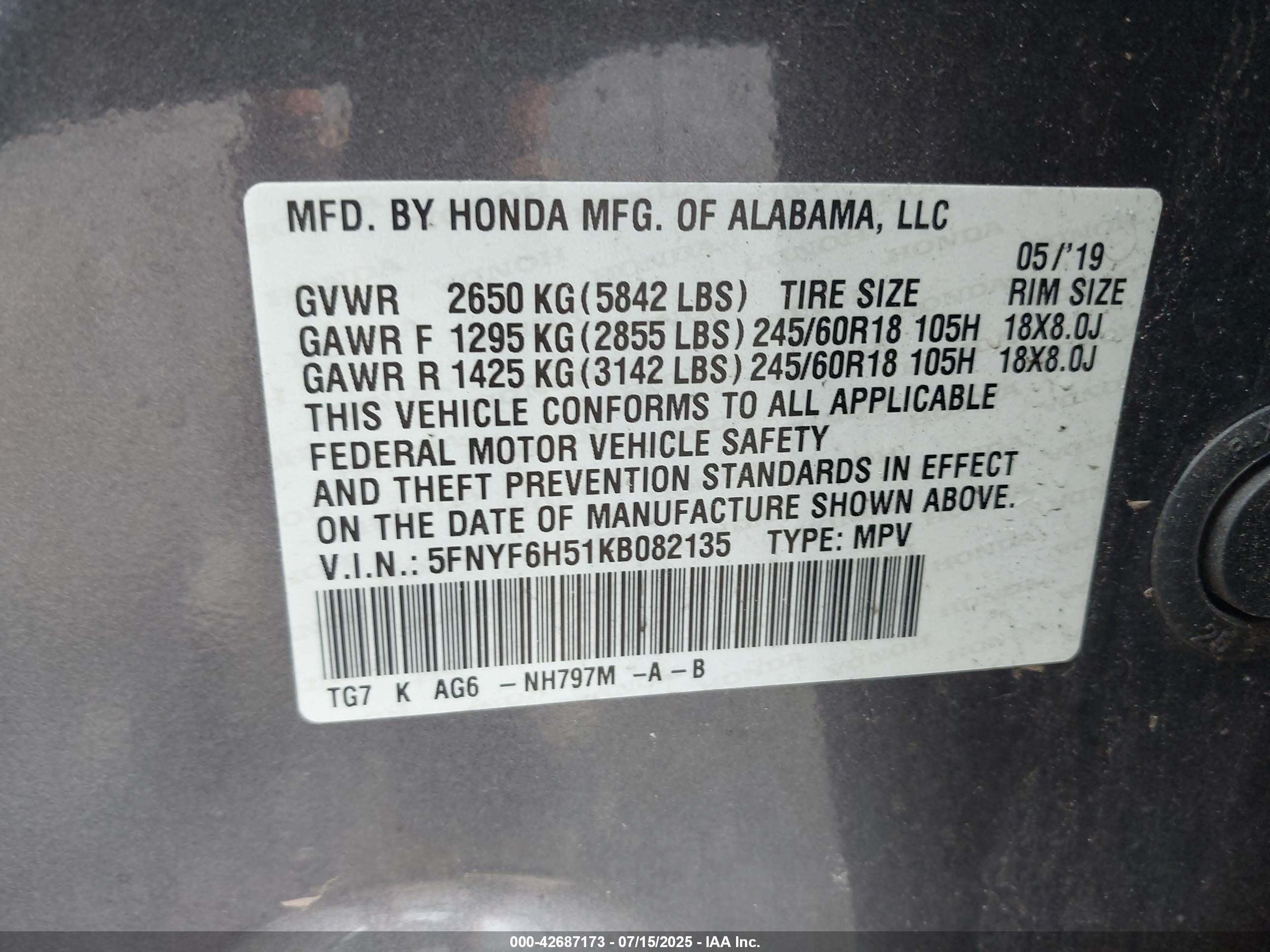 HONDA PILOT image 9