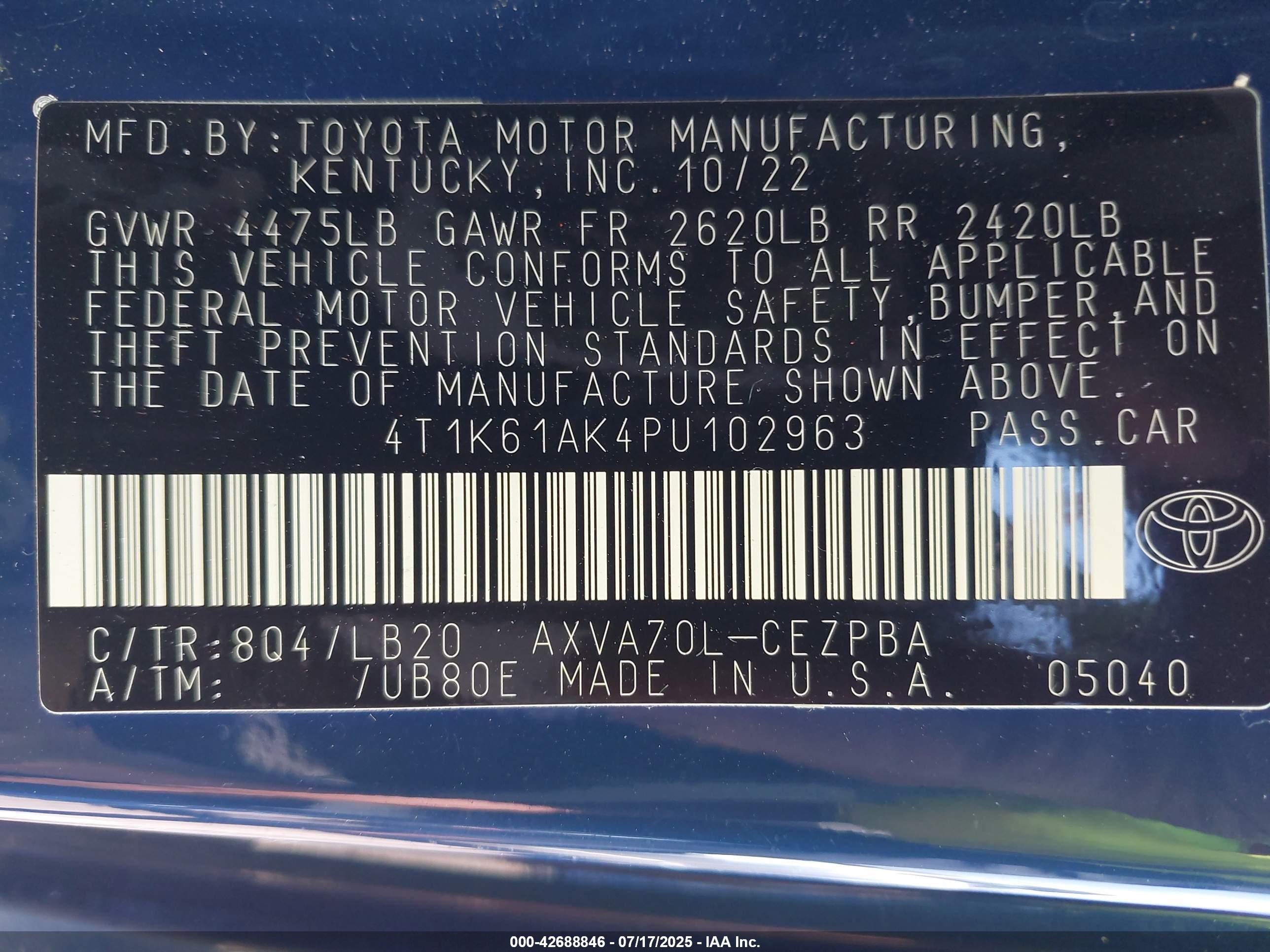 TOYOTA CAMRY image 9