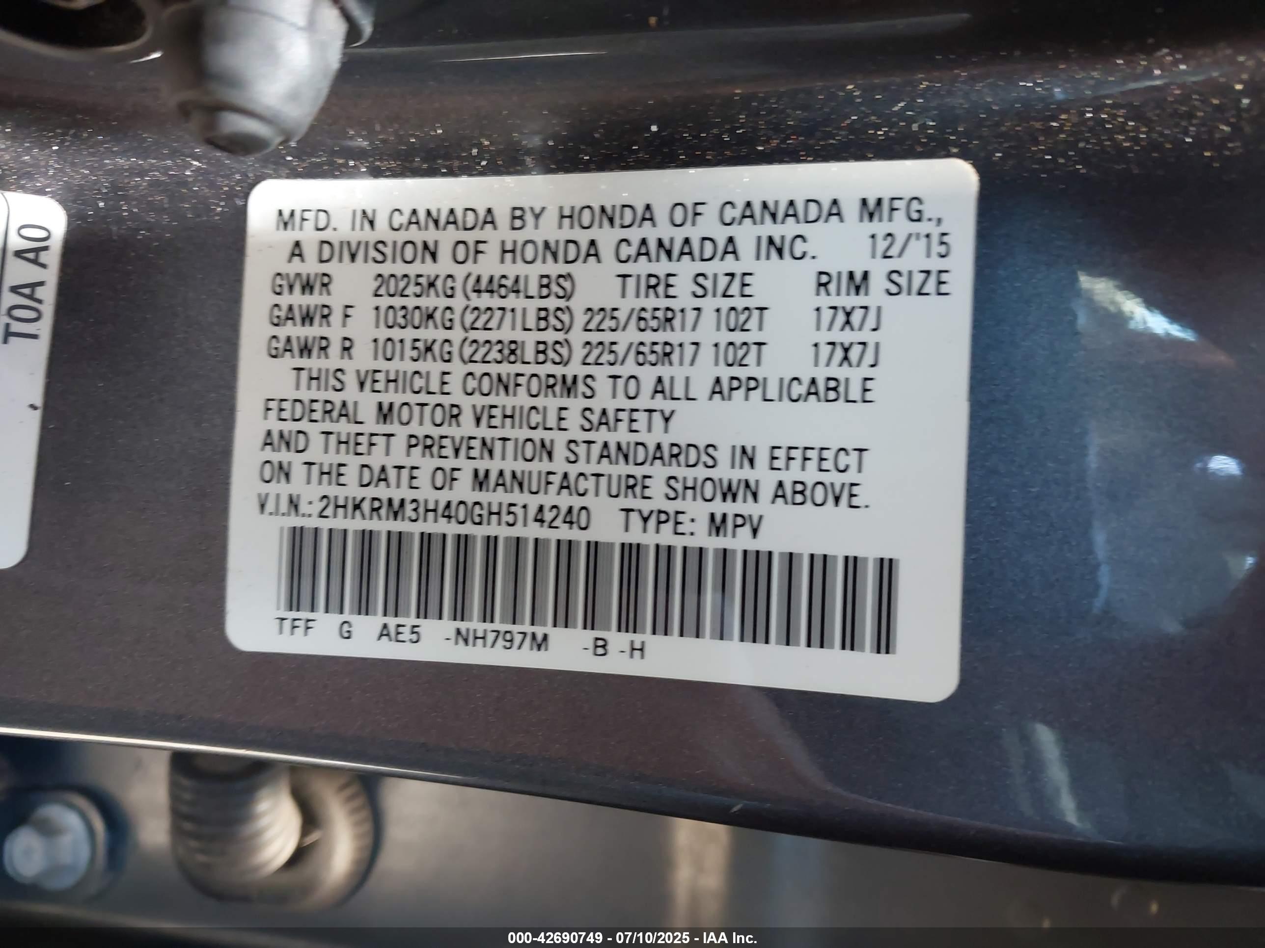 HONDA CR-V image 9