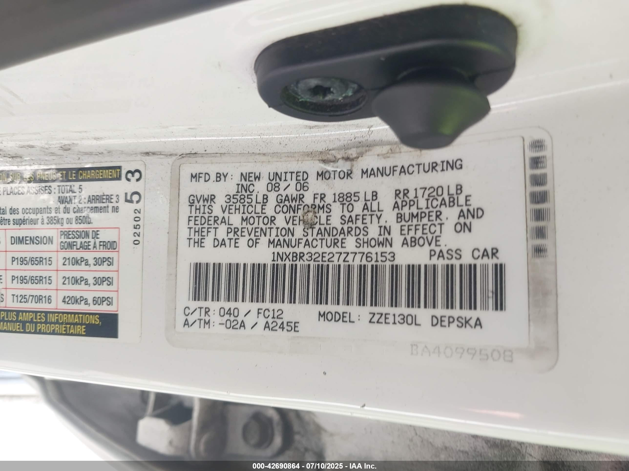 TOYOTA COROLLA image 9