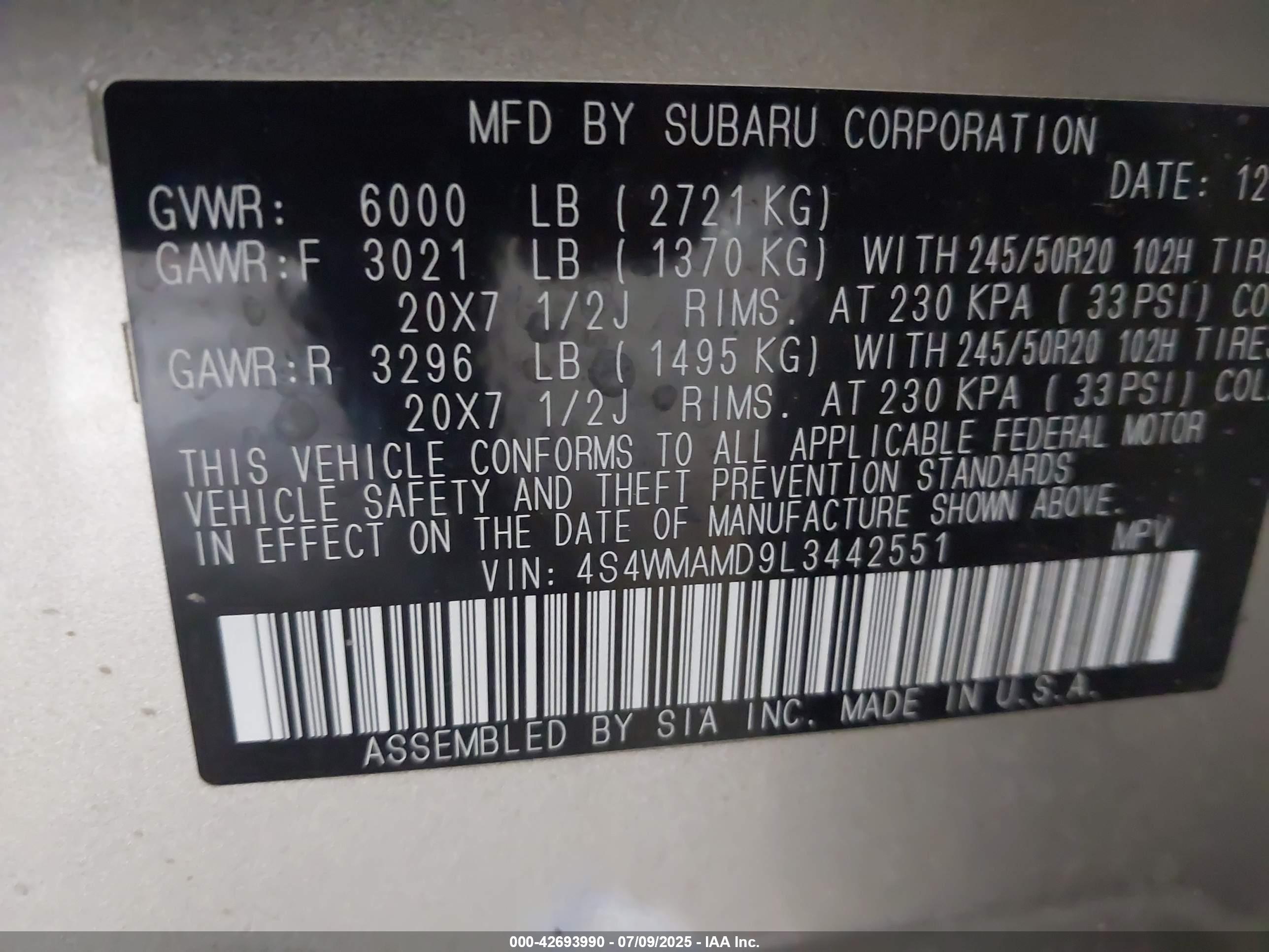 SUBARU ASCENT image 9