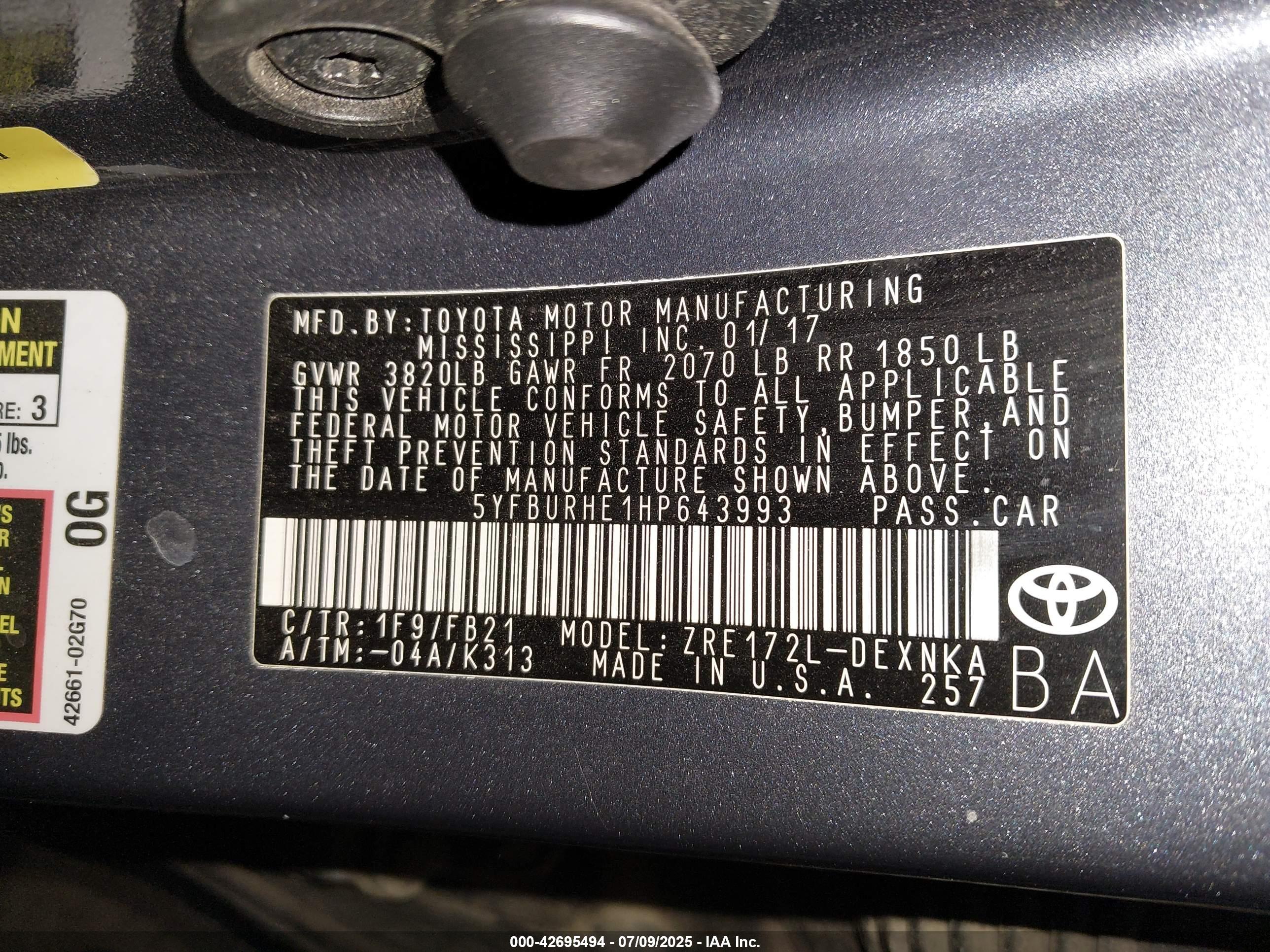 TOYOTA COROLLA image 9