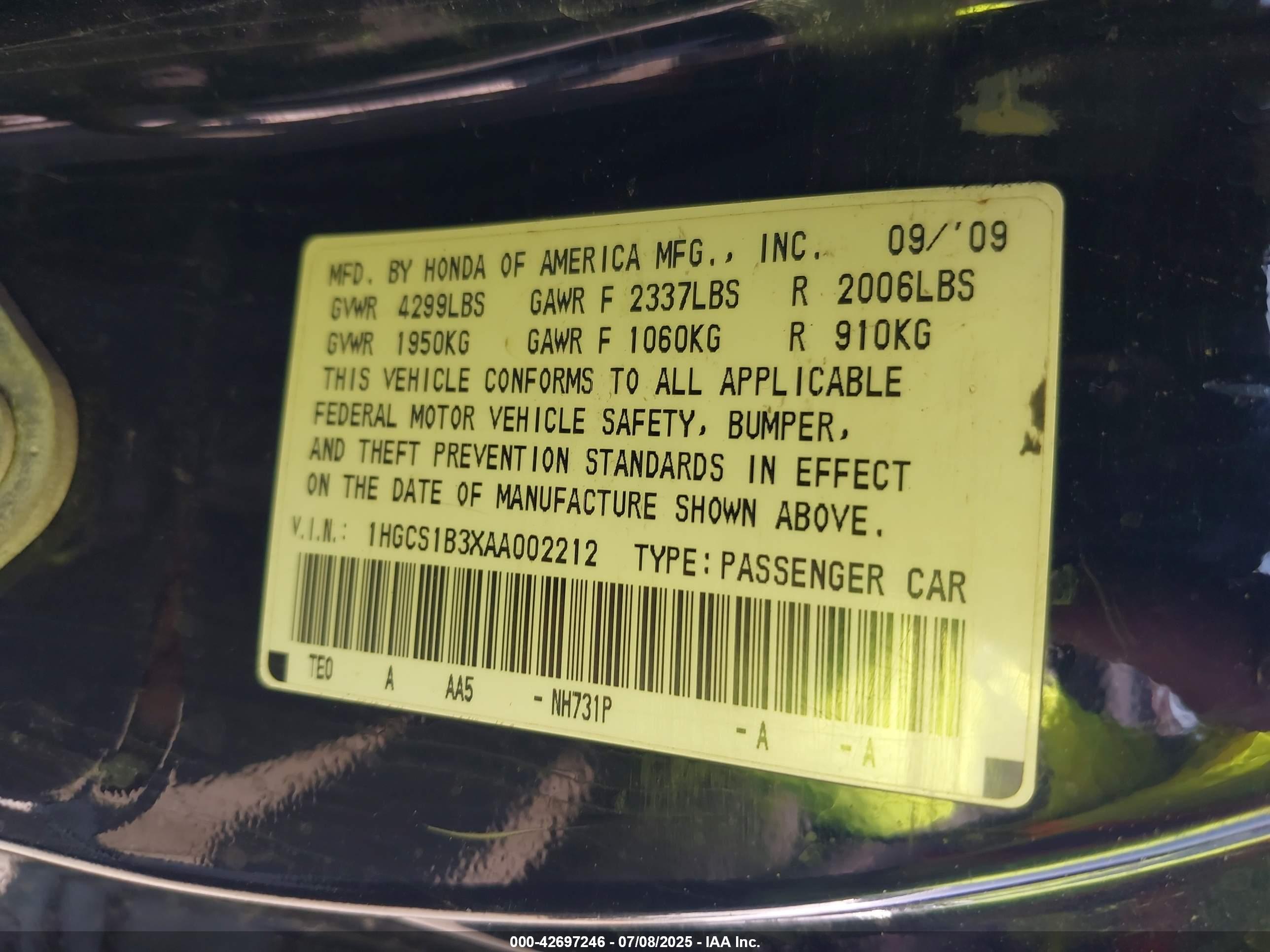 HONDA ACCORD image 9