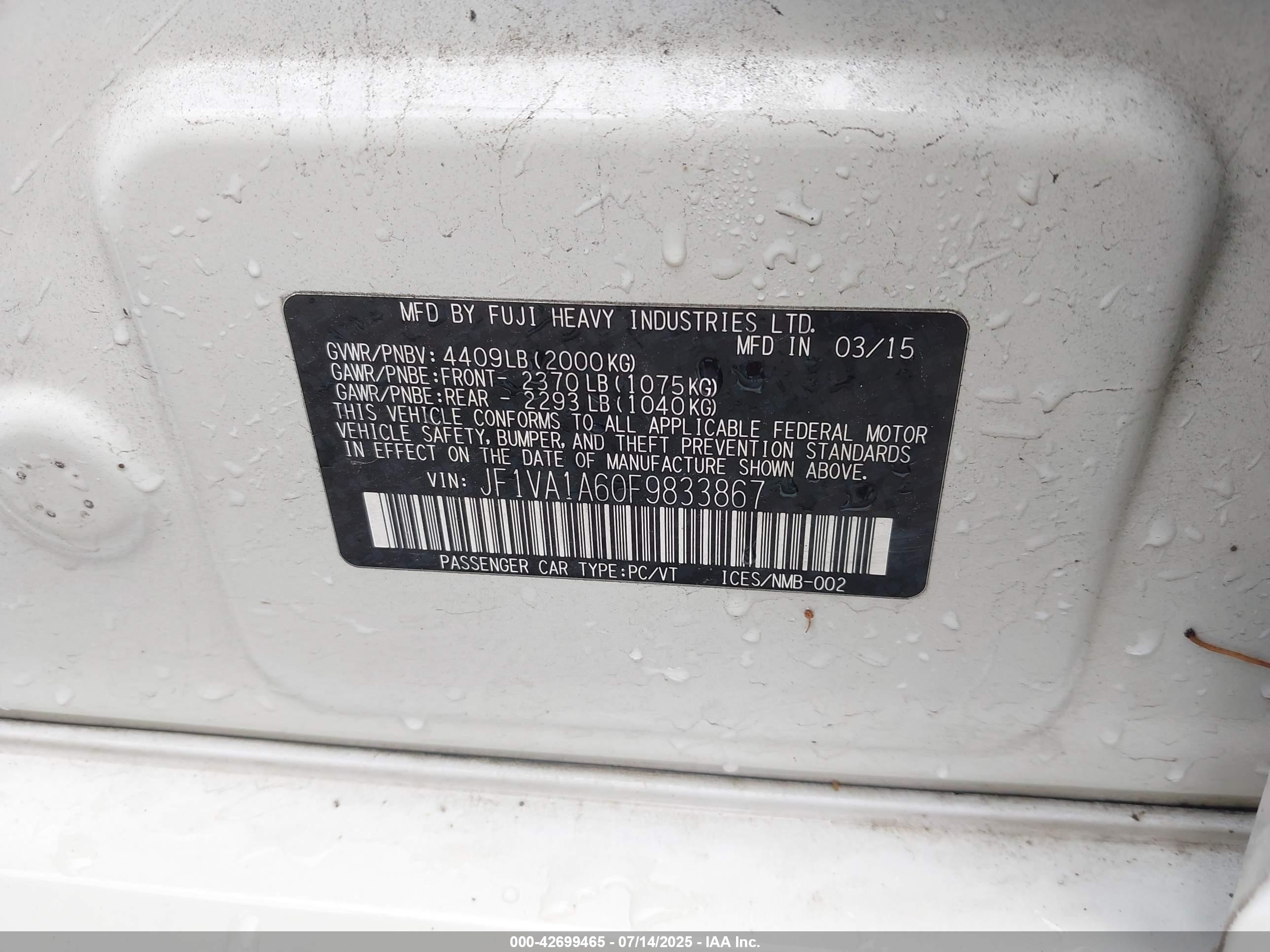 SUBARU WRX image 9