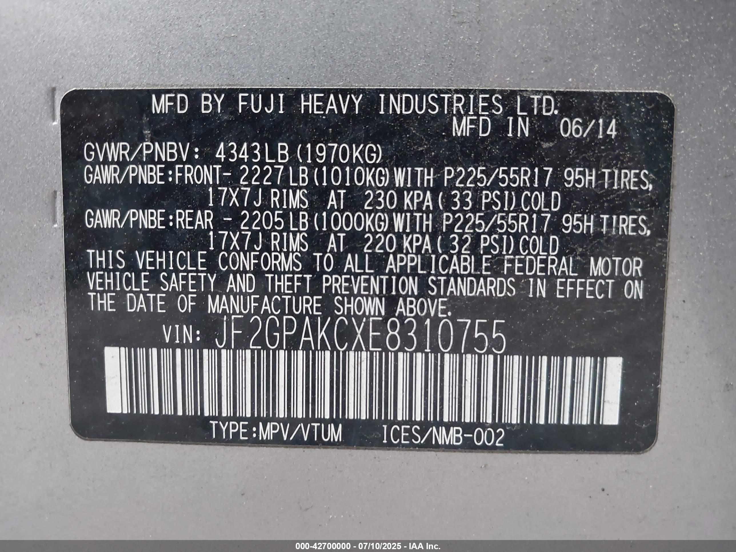 SUBARU XV image 9