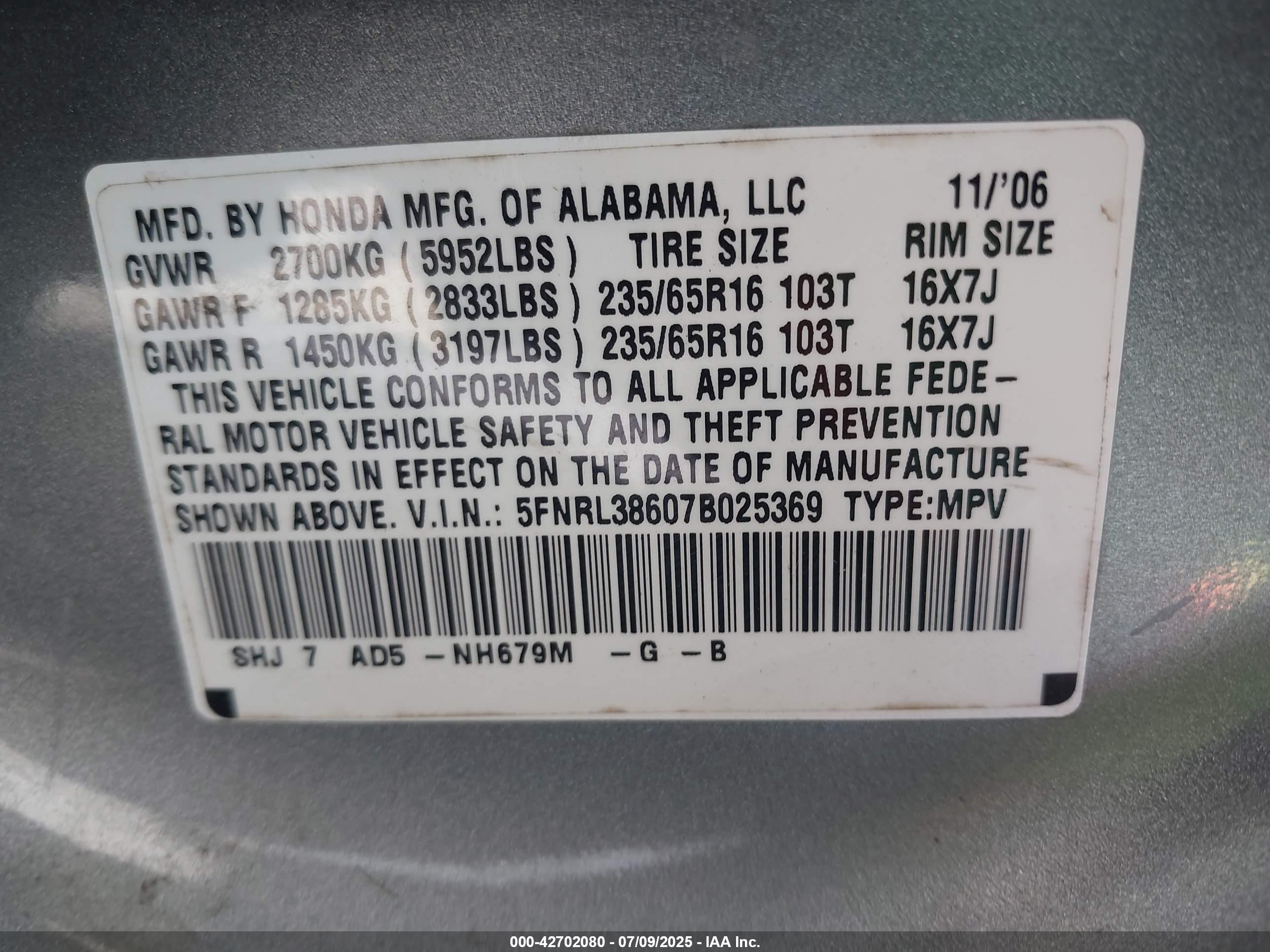 HONDA ODYSSEY image 9