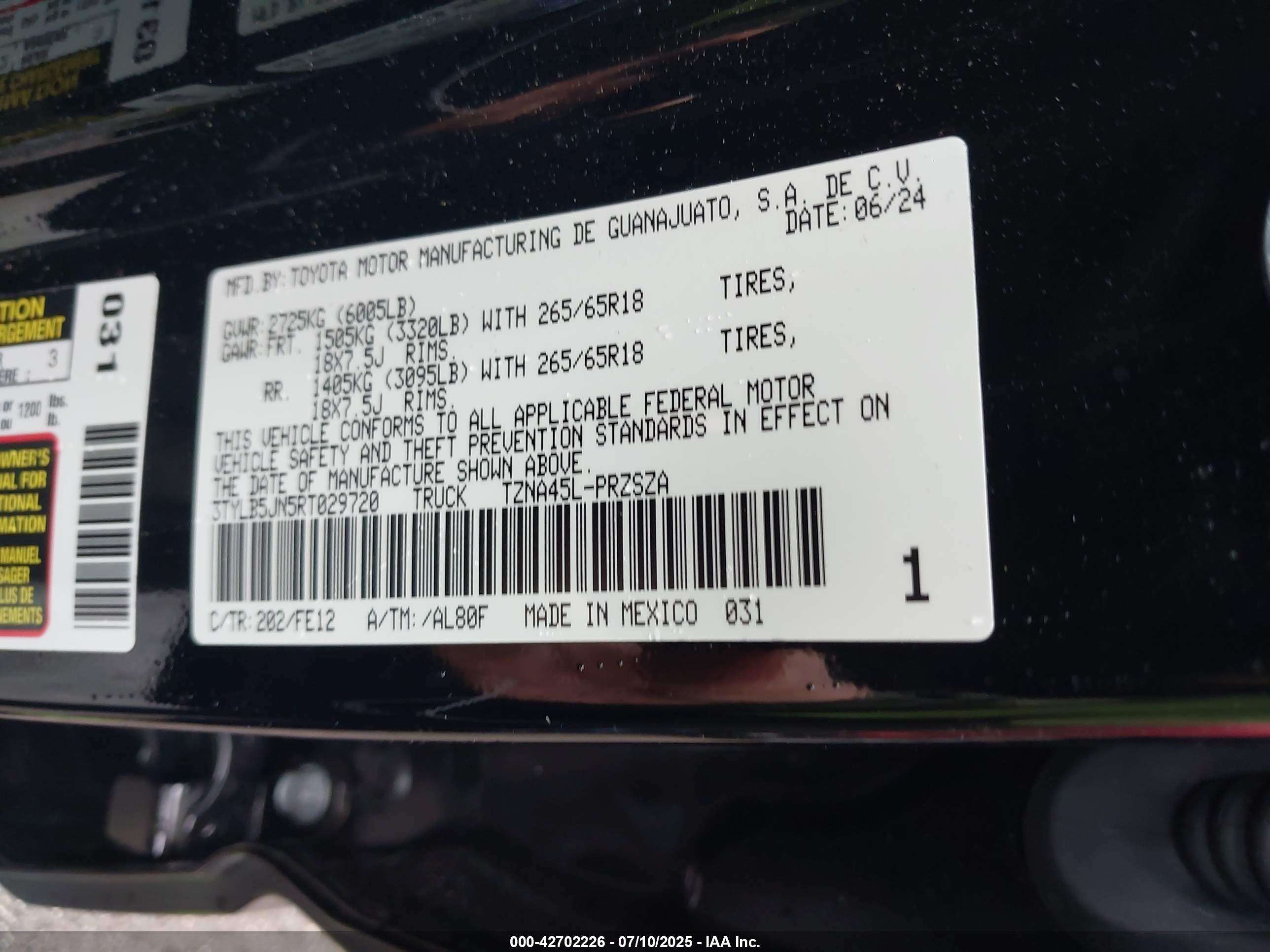 TOYOTA TACOMA image 9