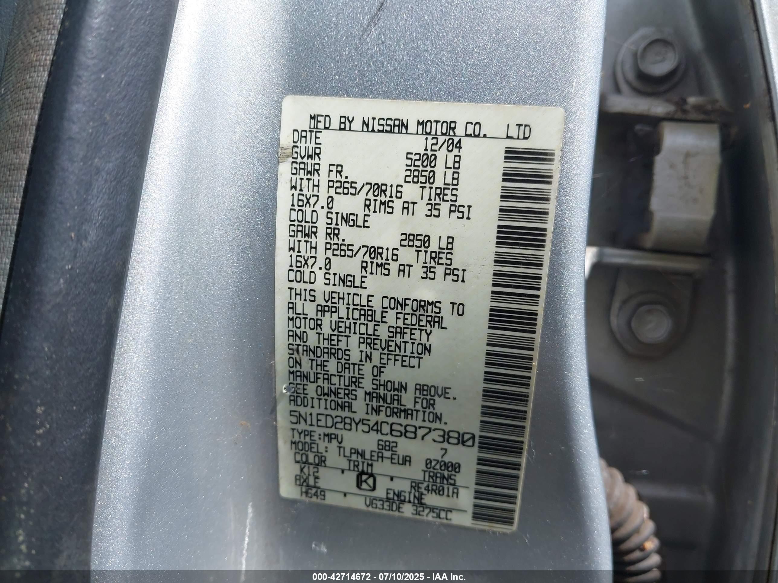 NISSAN XTERRA image 9