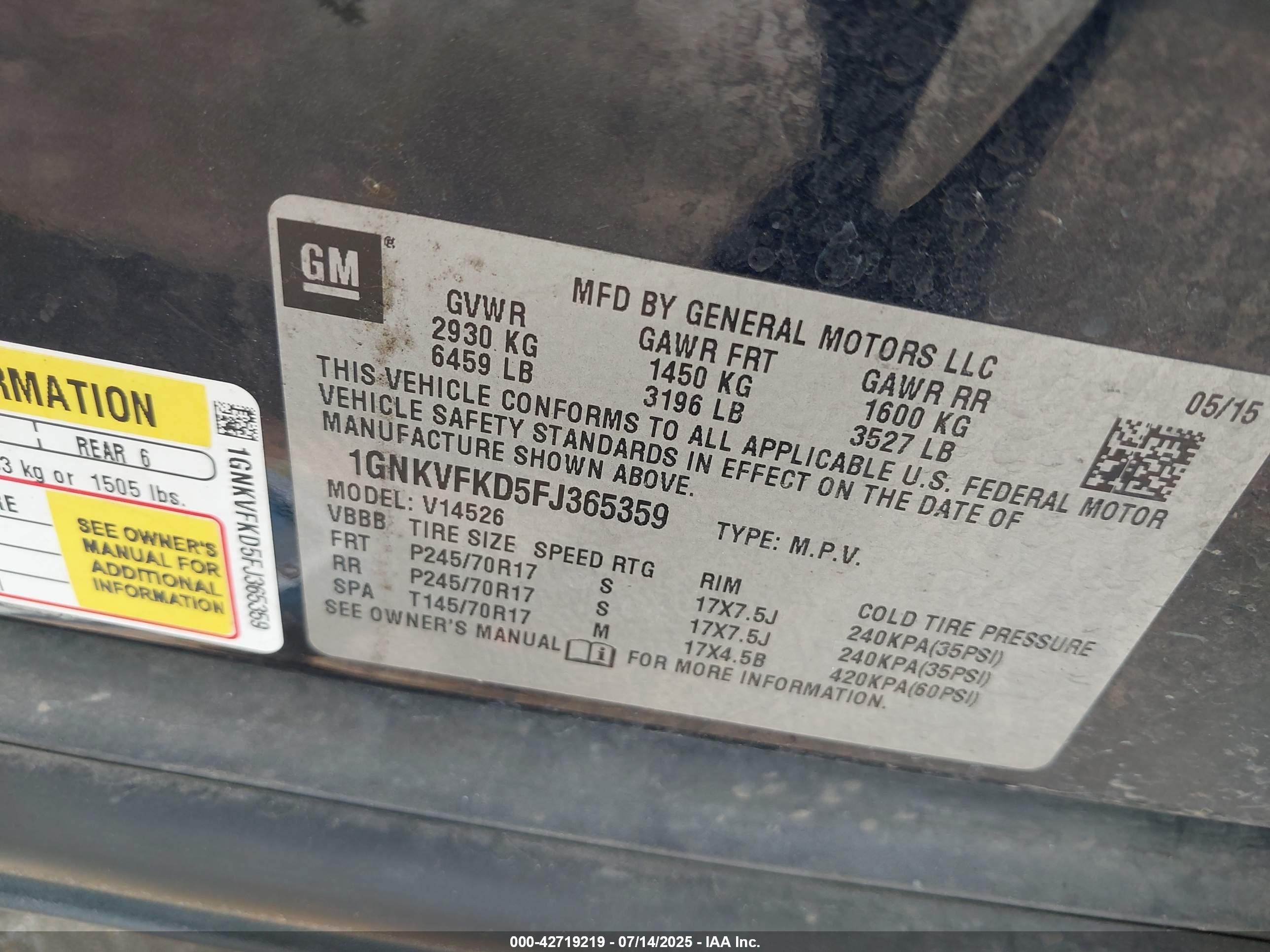 CHEVROLET TRAVERSE image 9