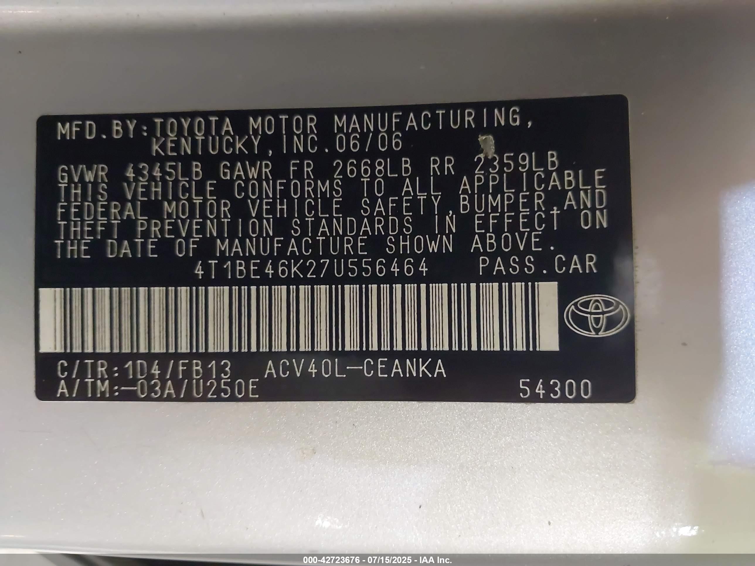 TOYOTA CAMRY image 9