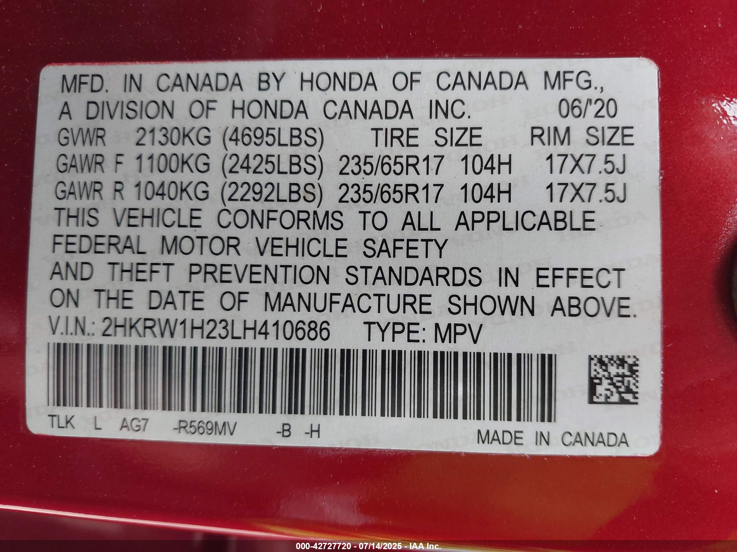 HONDA CR-V image 9