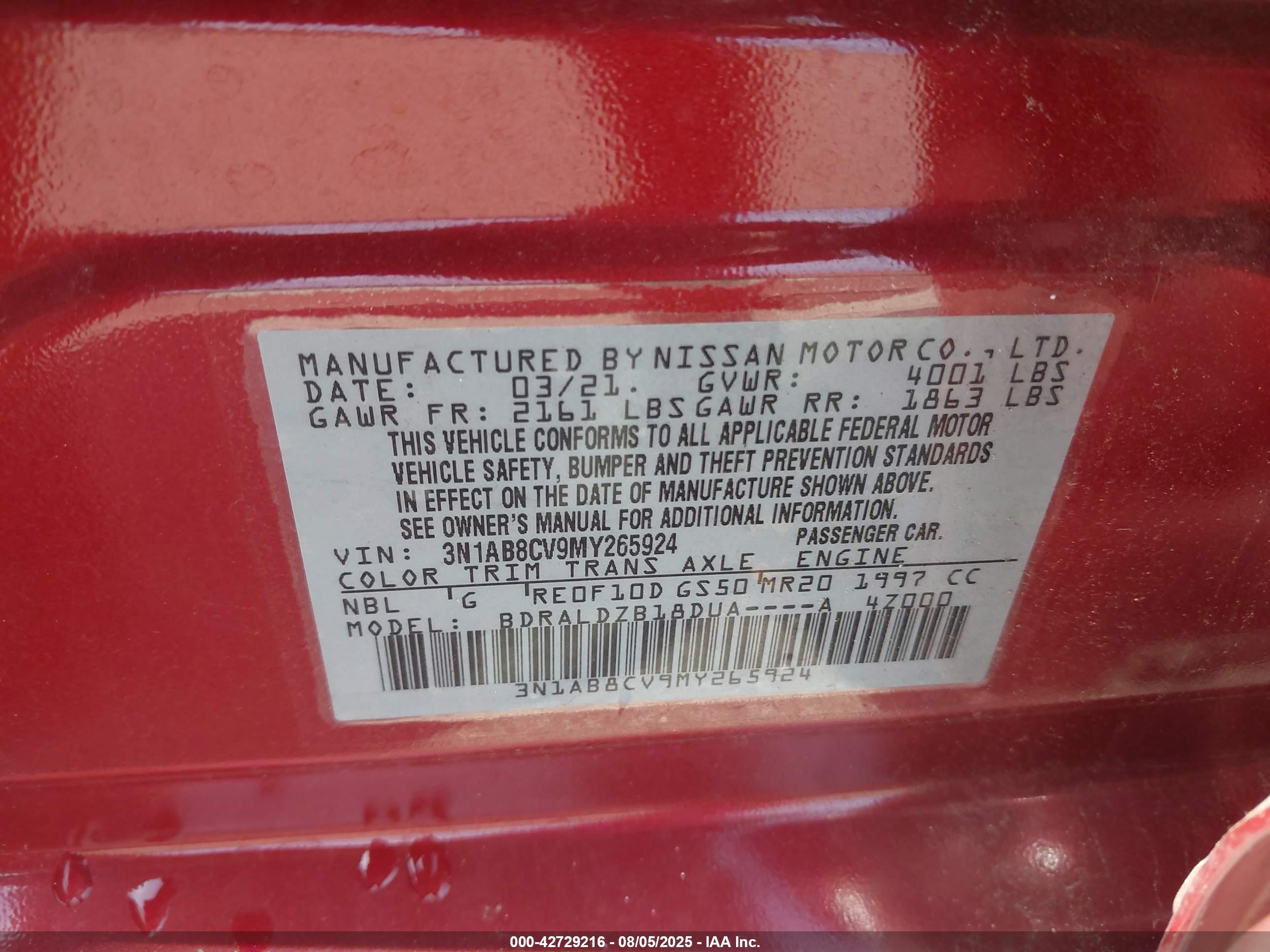 NISSAN SENTRA image 9