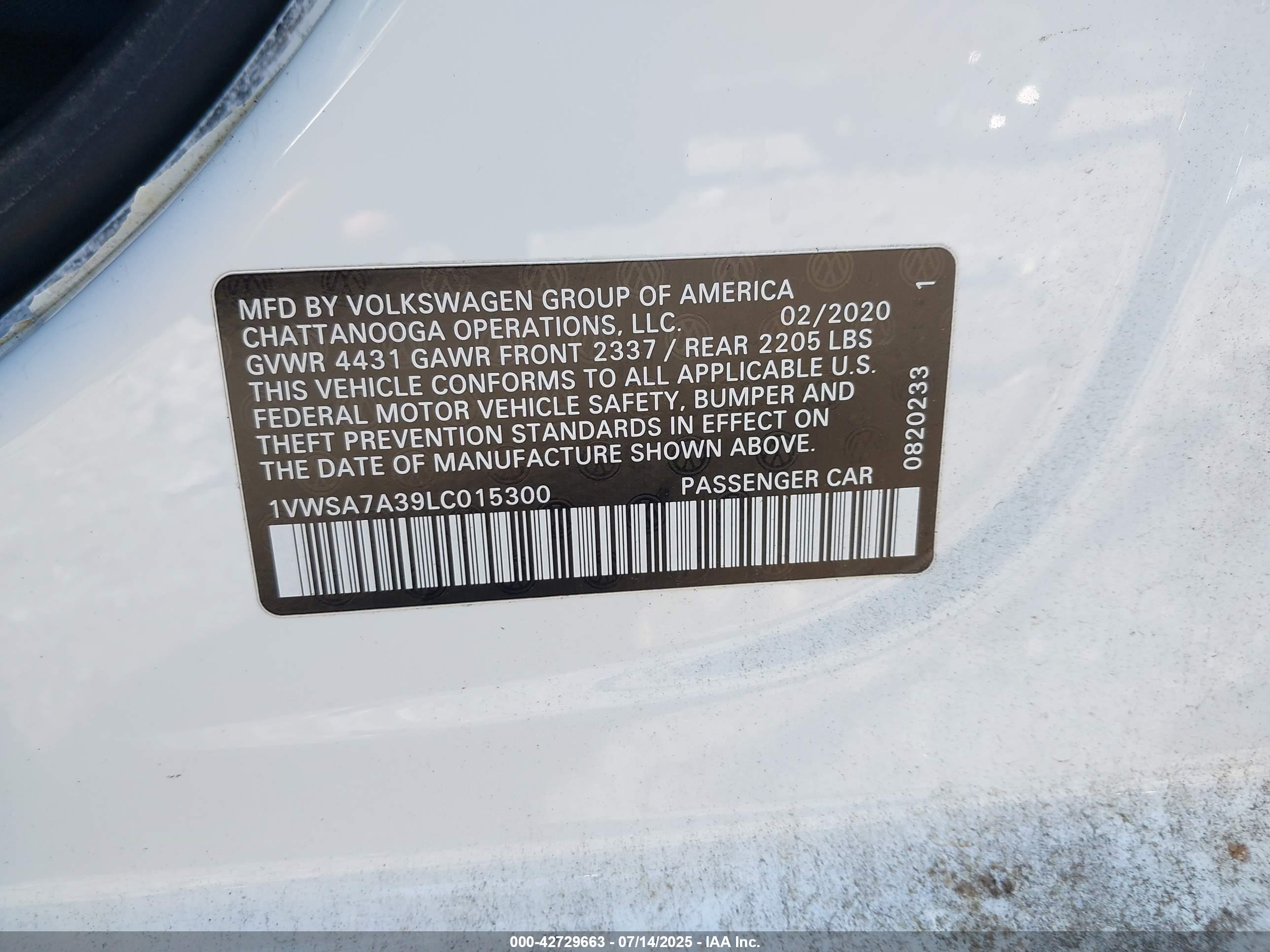 VOLKSWAGEN PASSAT image 9