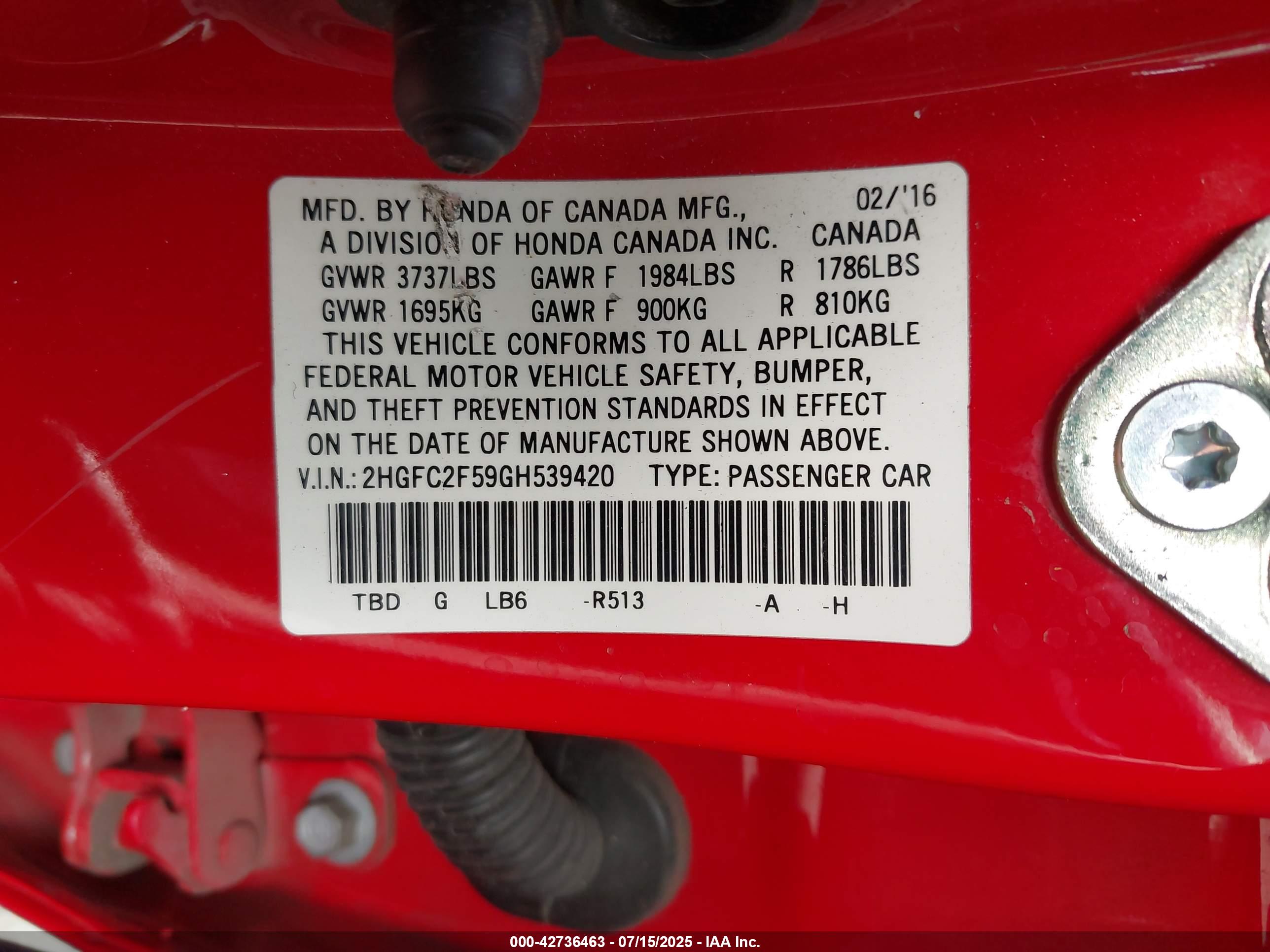 HONDA CIVIC image 9