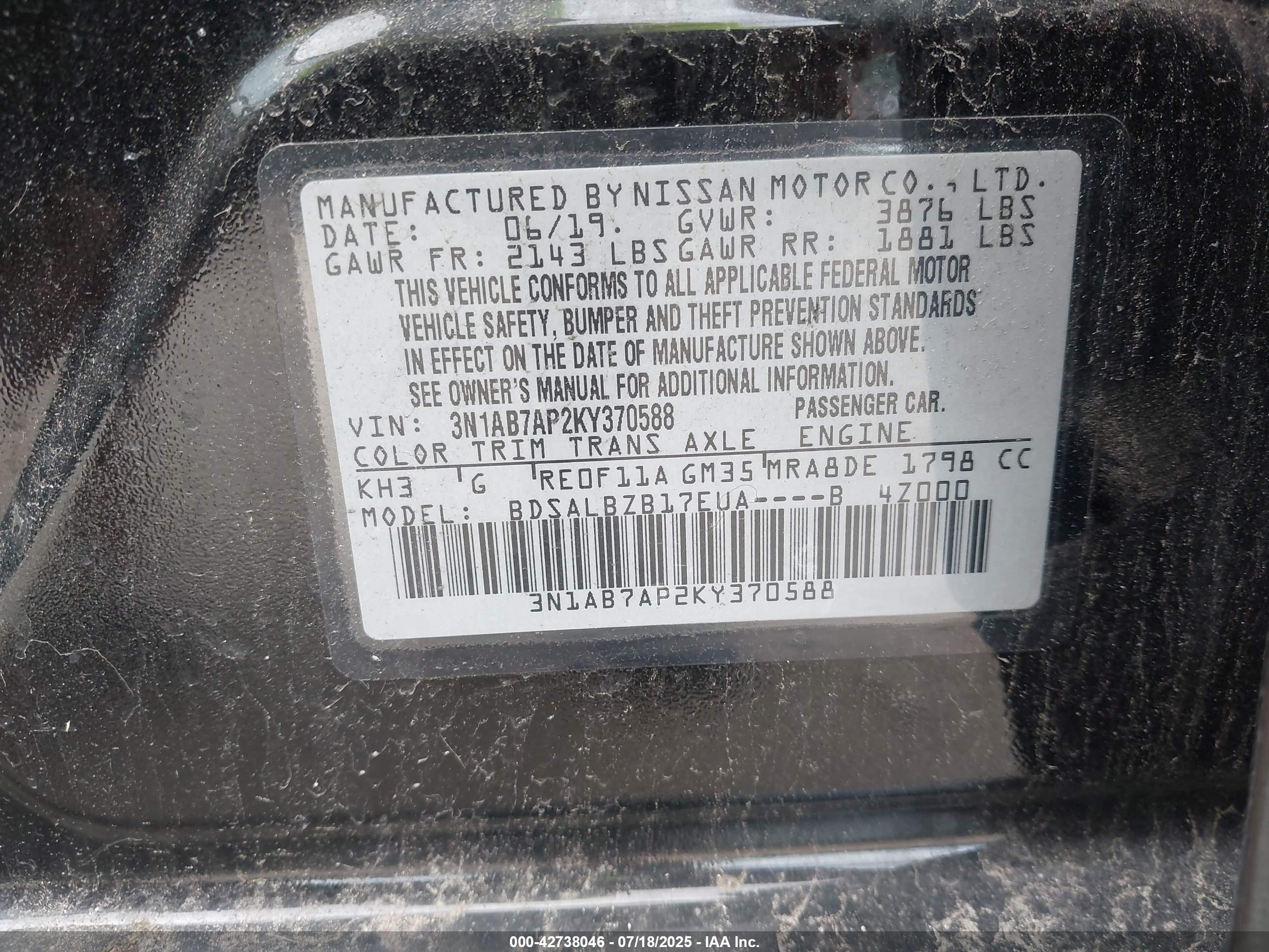NISSAN SENTRA image 9
