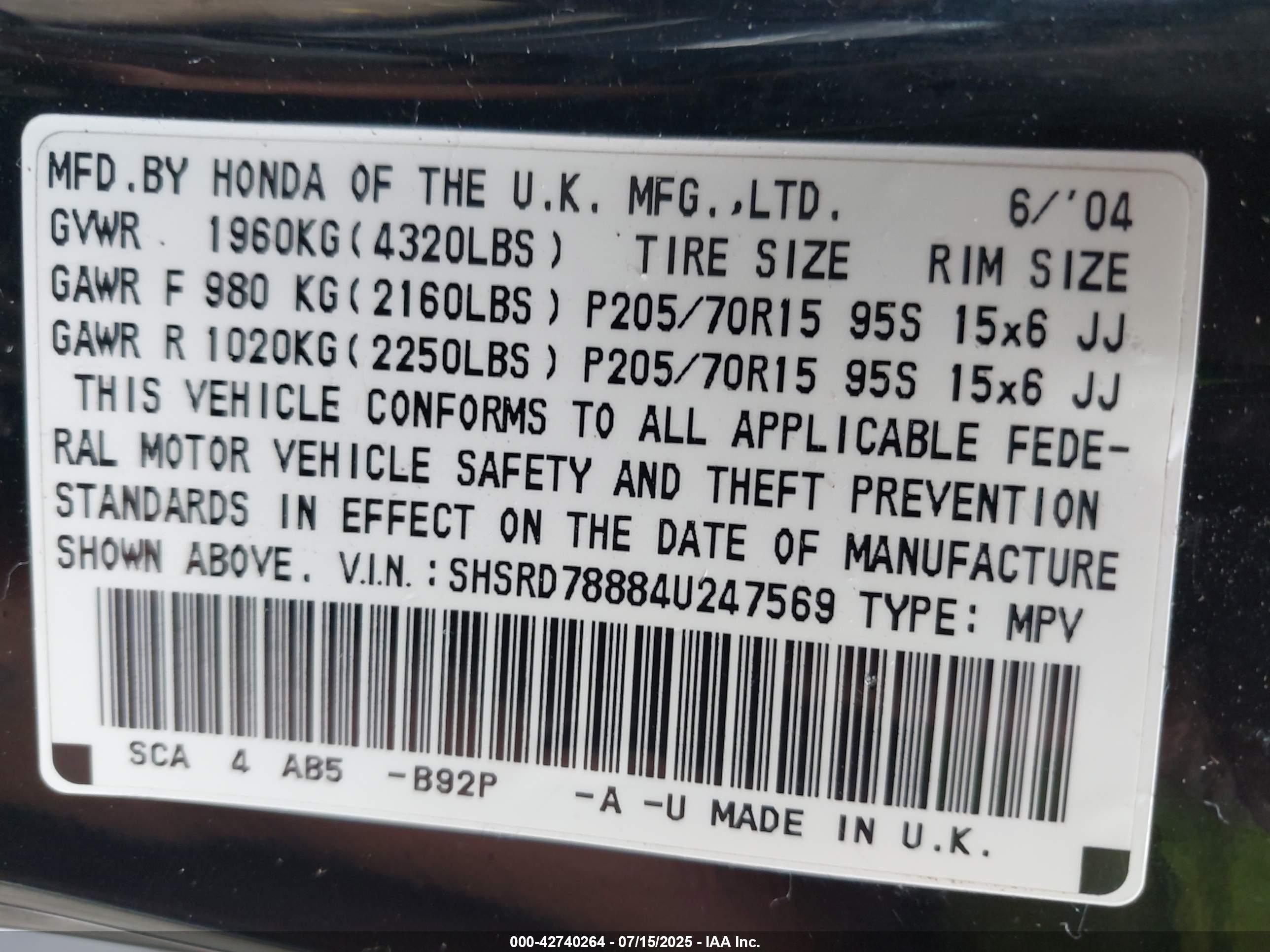 HONDA CR-V image 9