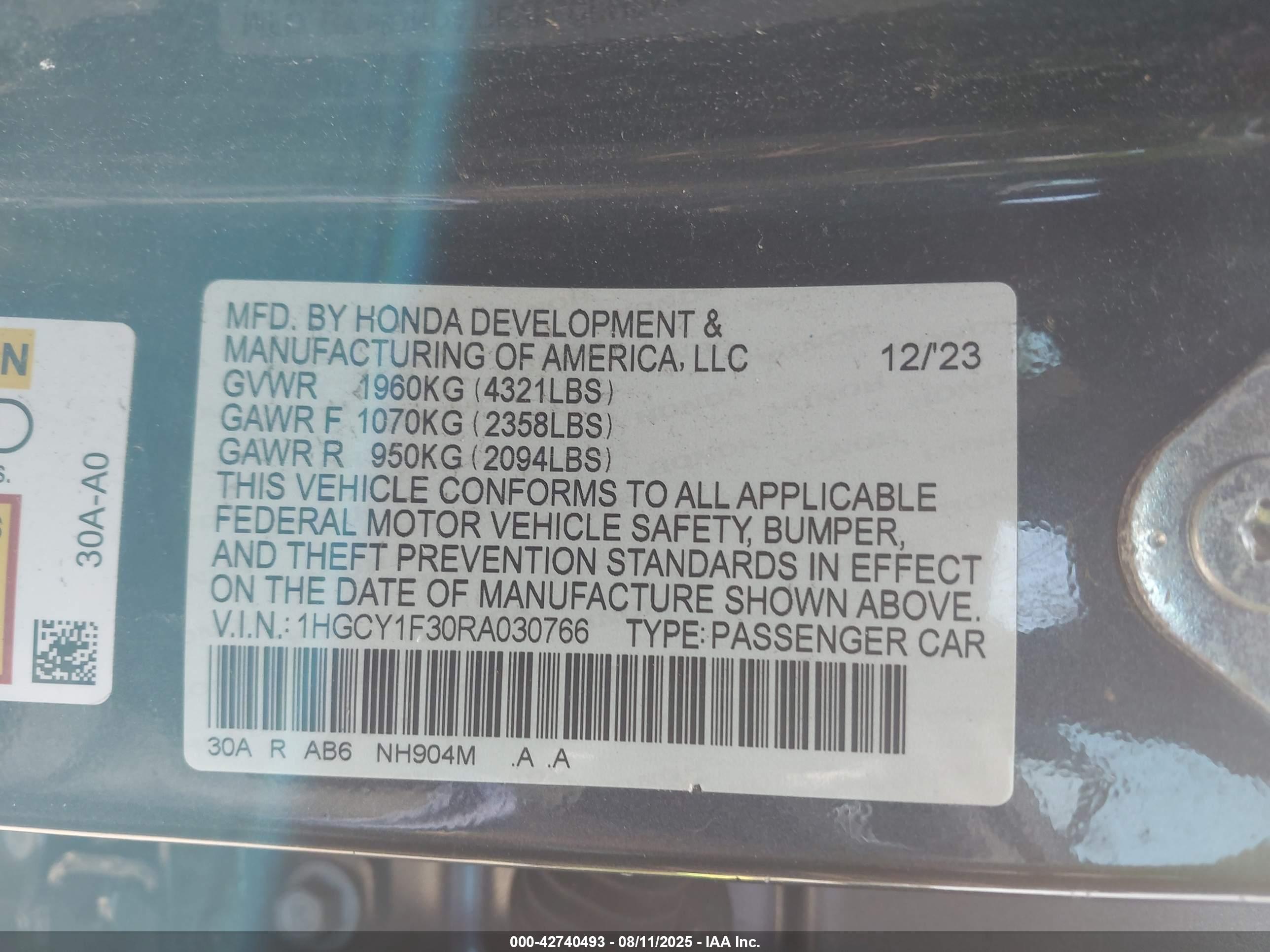 HONDA ACCORD image 9