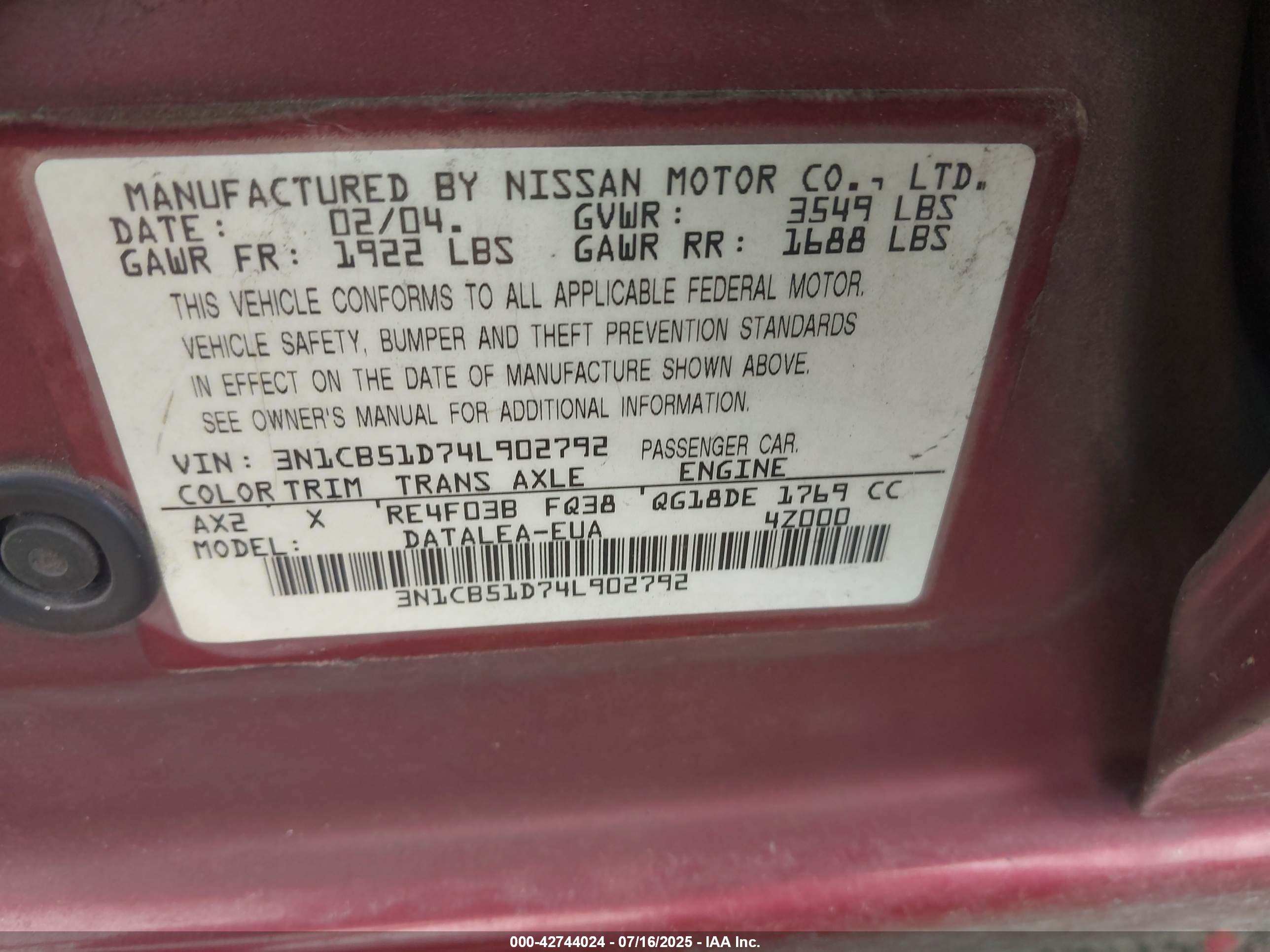 NISSAN SENTRA image 9