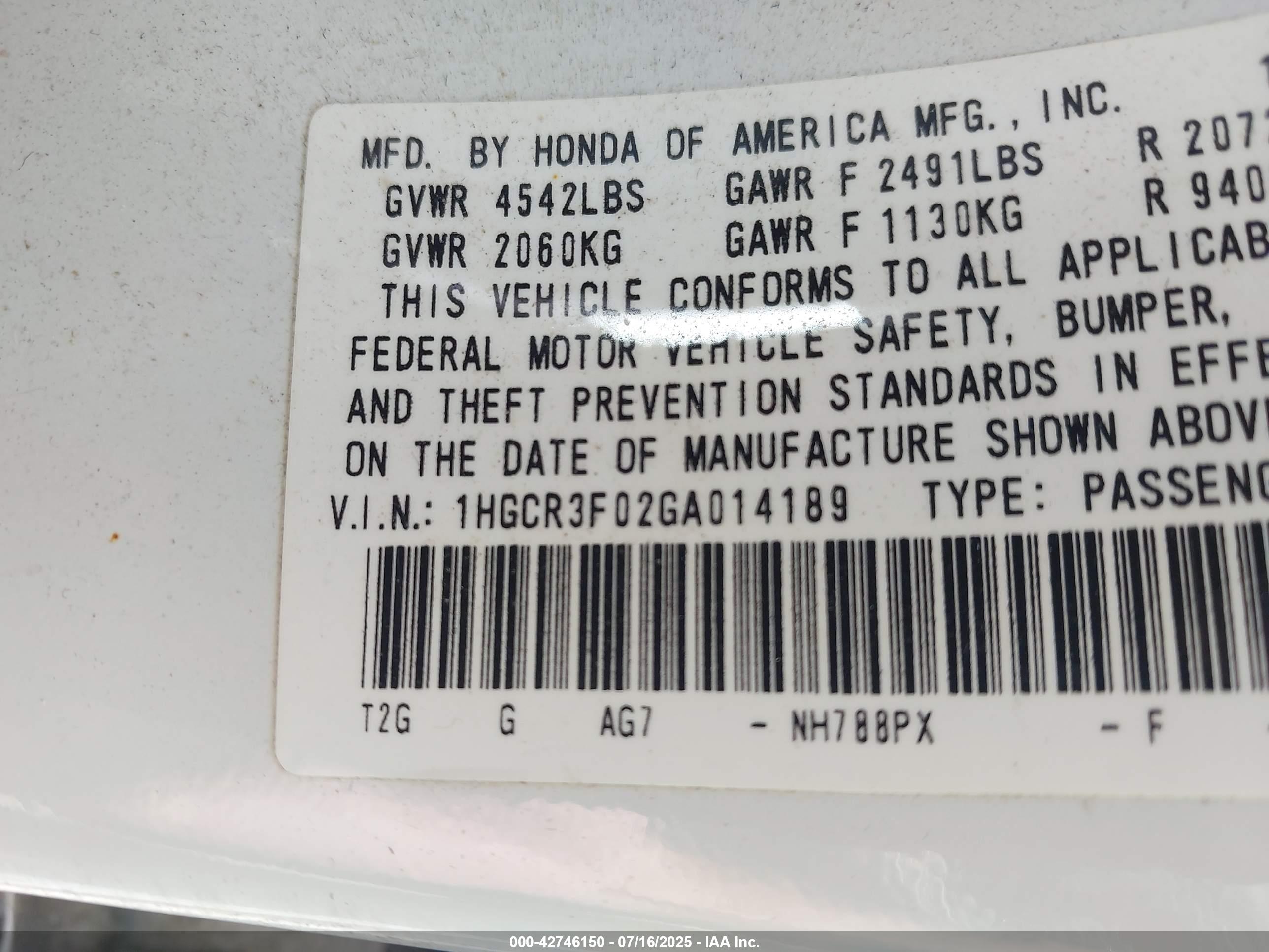 HONDA ACCORD image 9