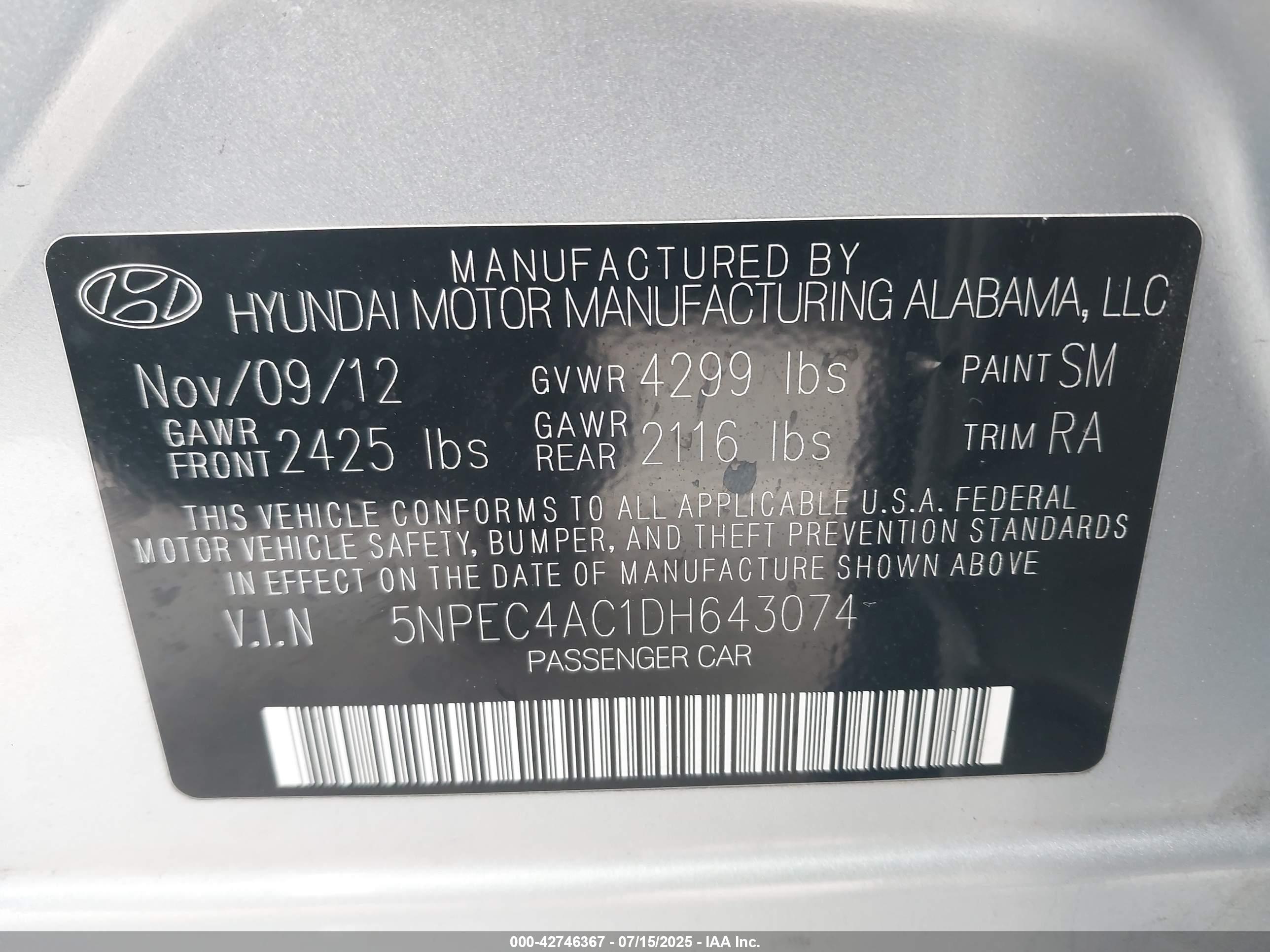 HYUNDAI SONATA image 9