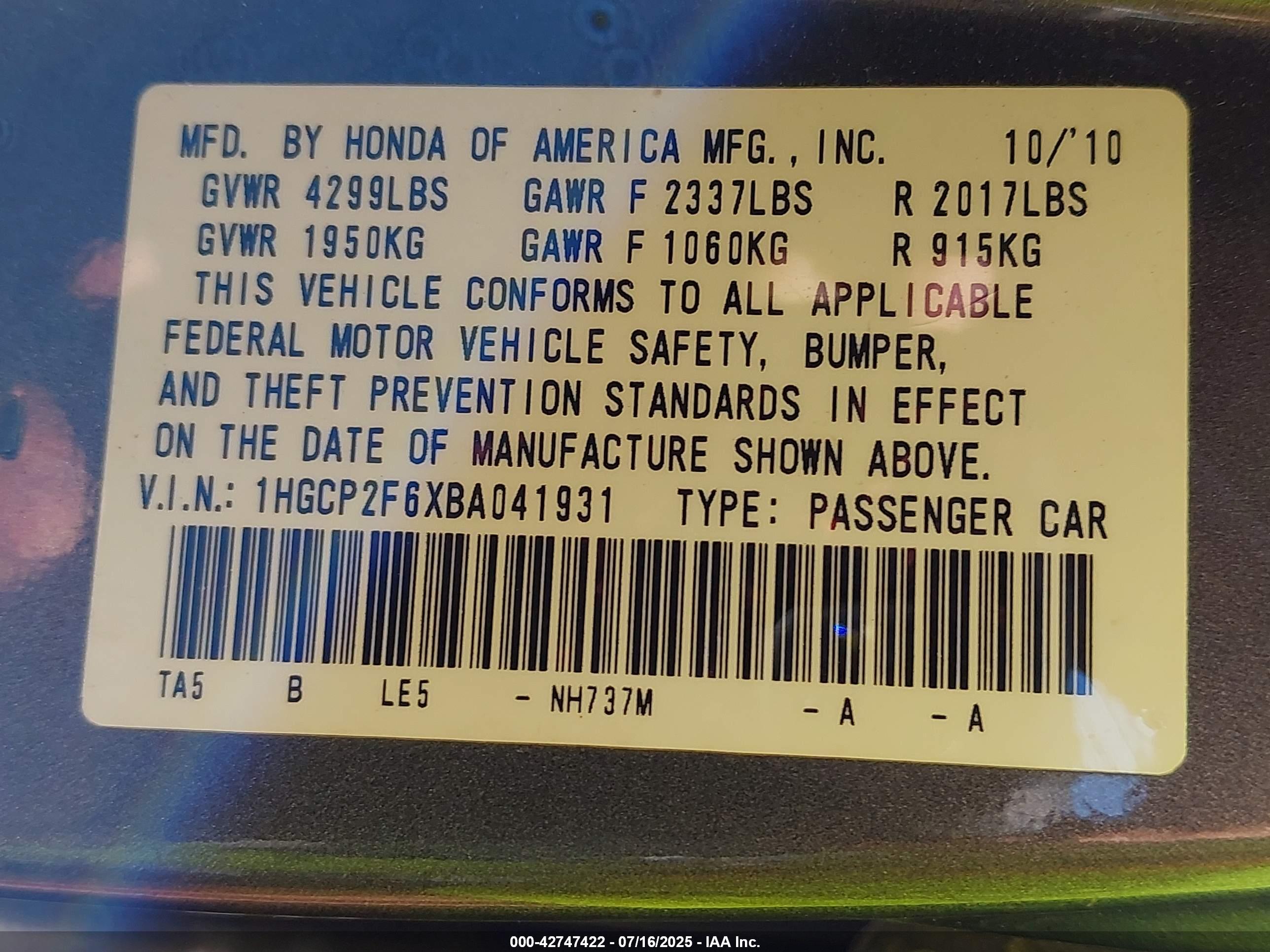 HONDA ACCORD image 9