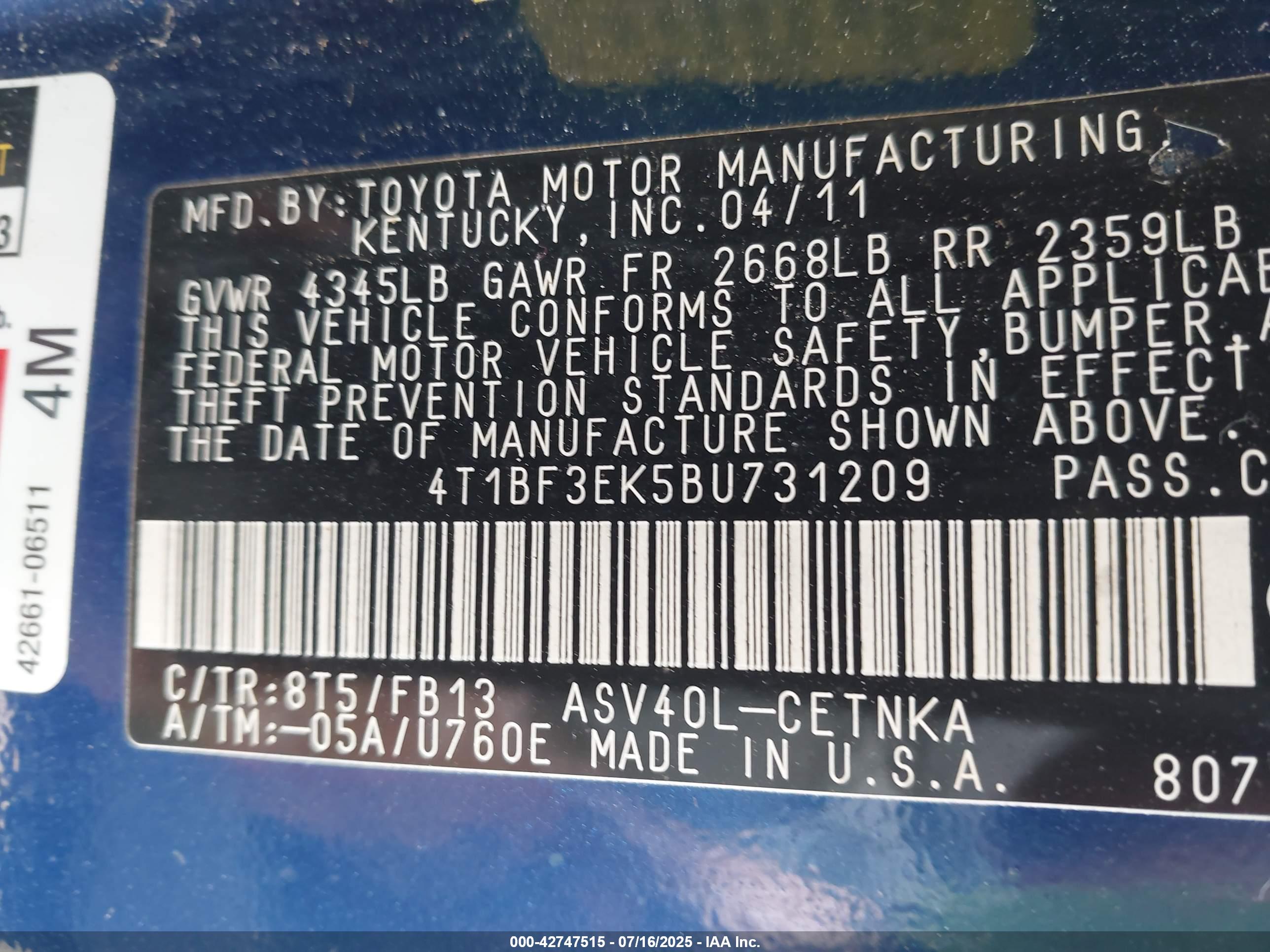 TOYOTA CAMRY image 9