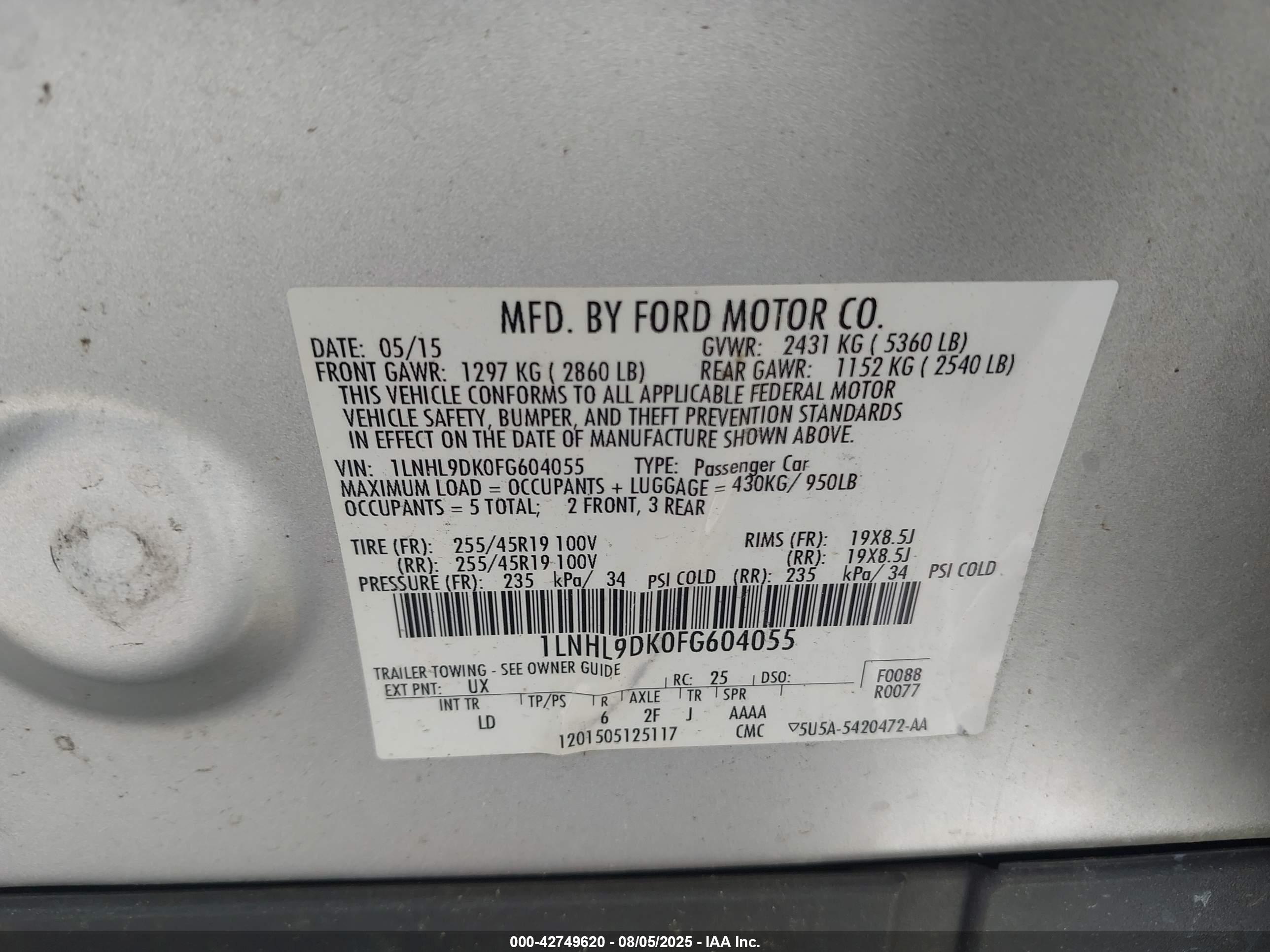 LINCOLN MKS image 9