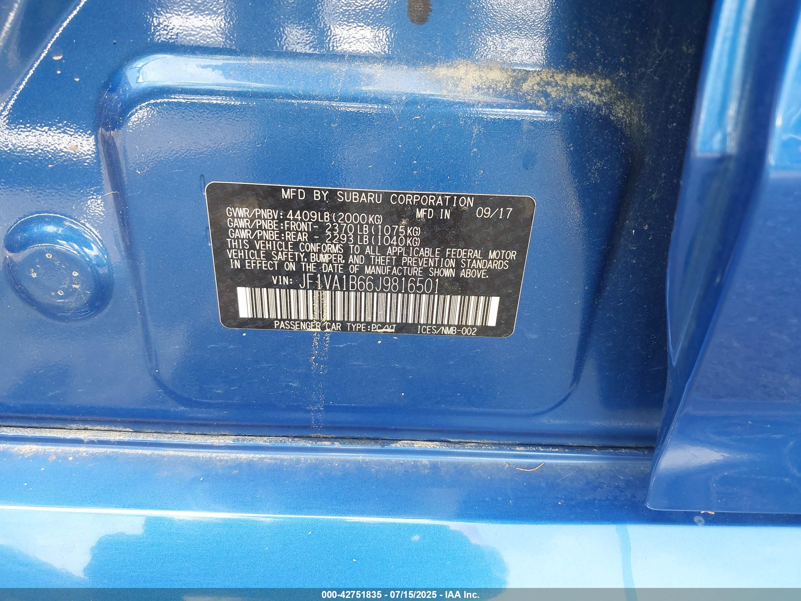 SUBARU WRX image 9