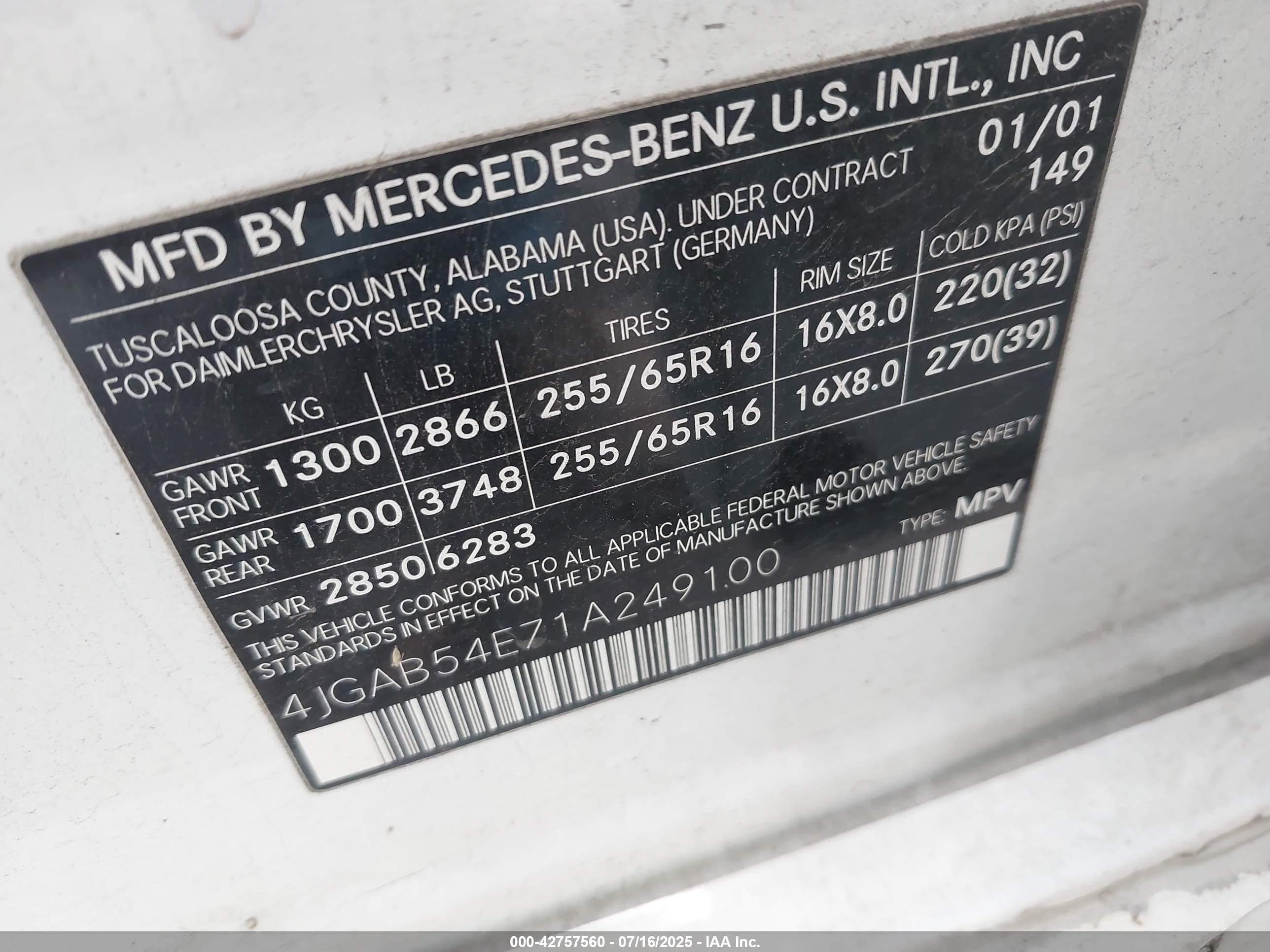 MERCEDES-BENZ ML image 9