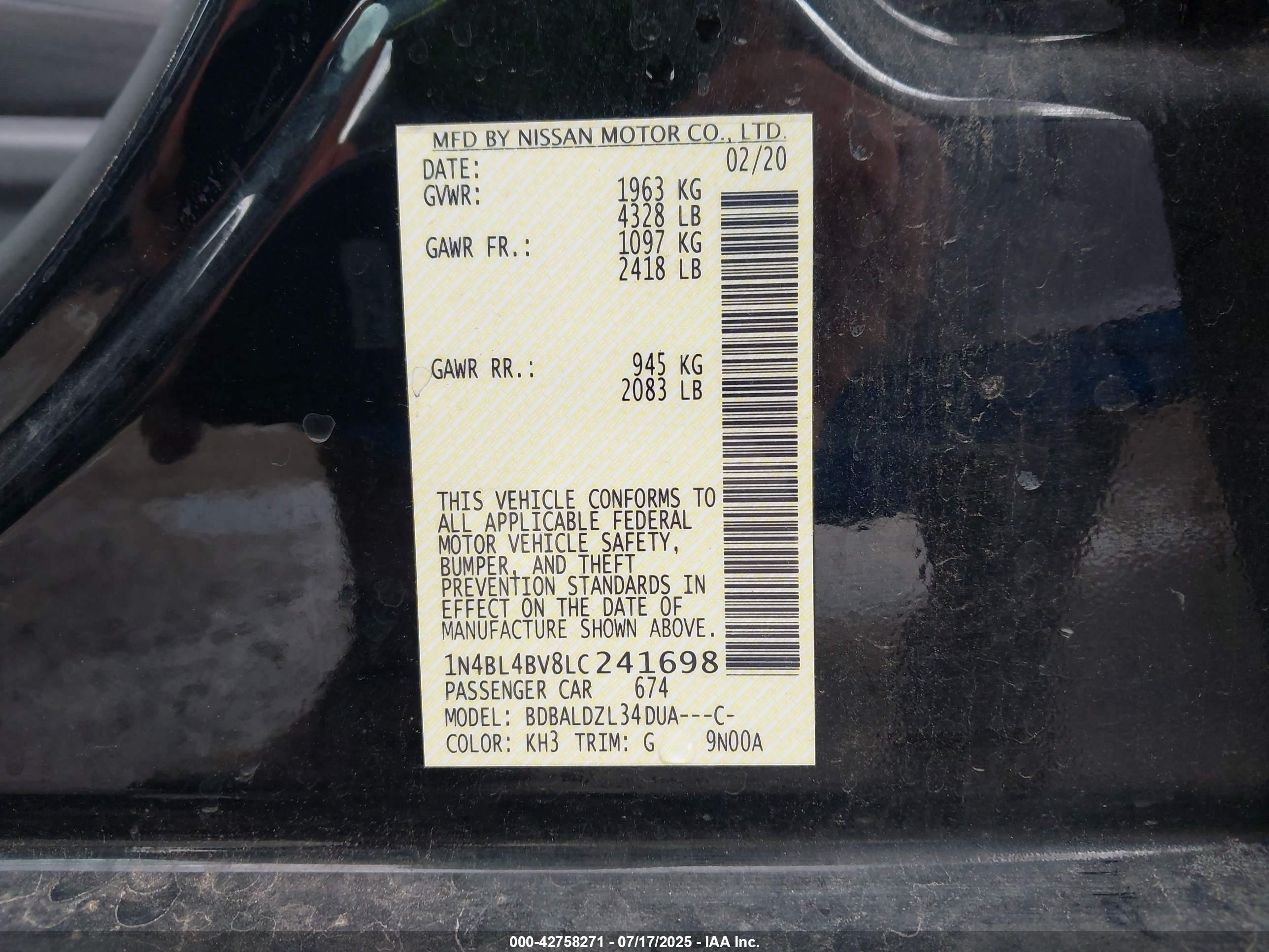 NISSAN ALTIMA image 9