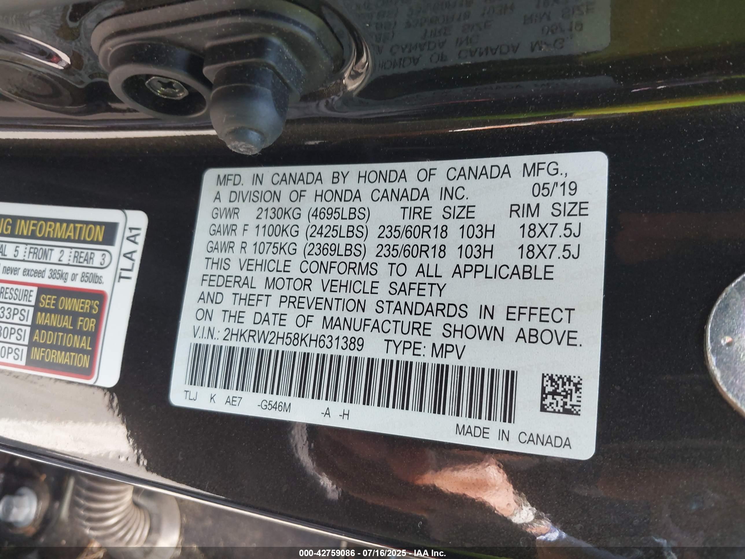 HONDA CR-V image 9