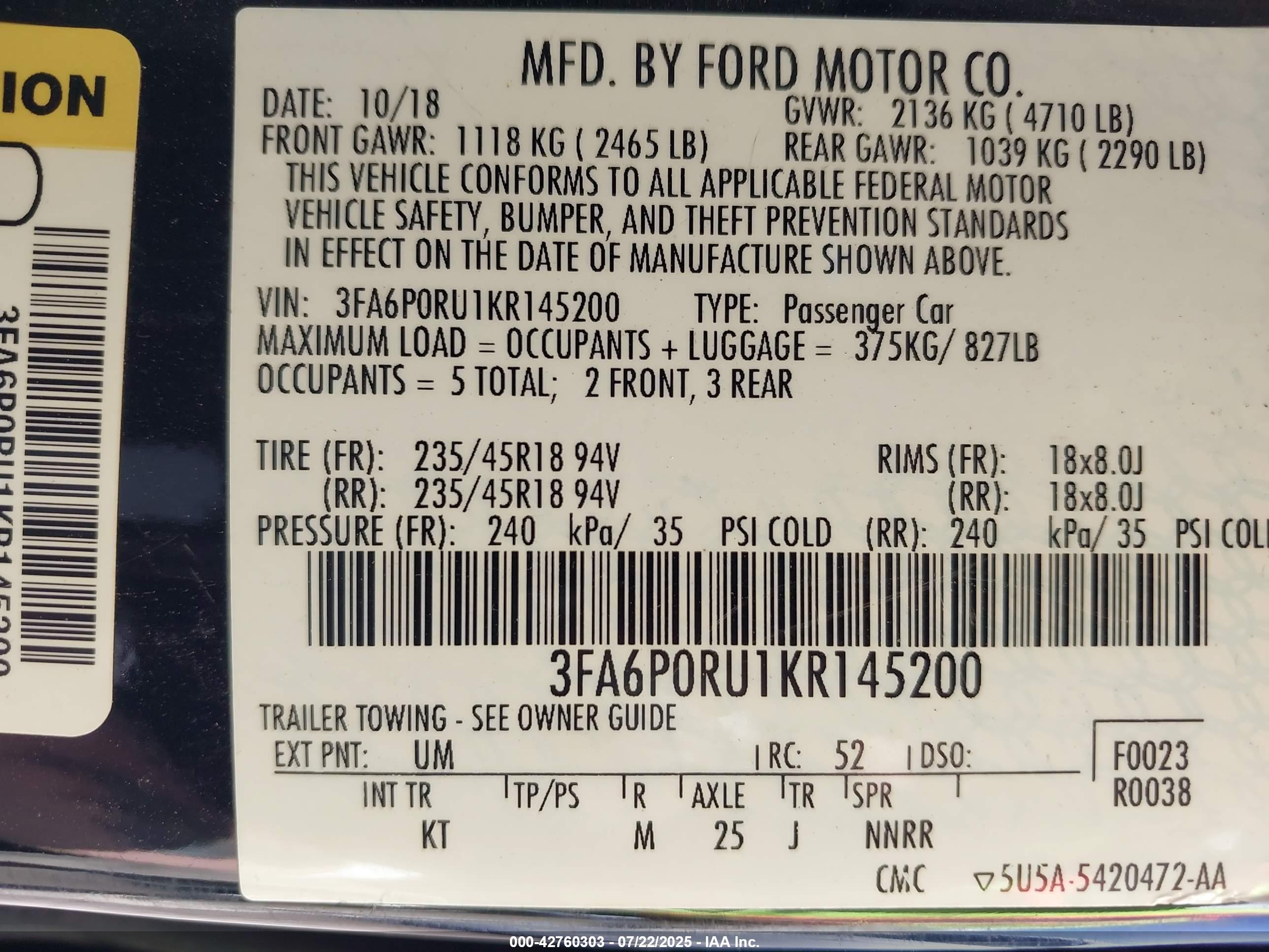 FORD FUSION image 9