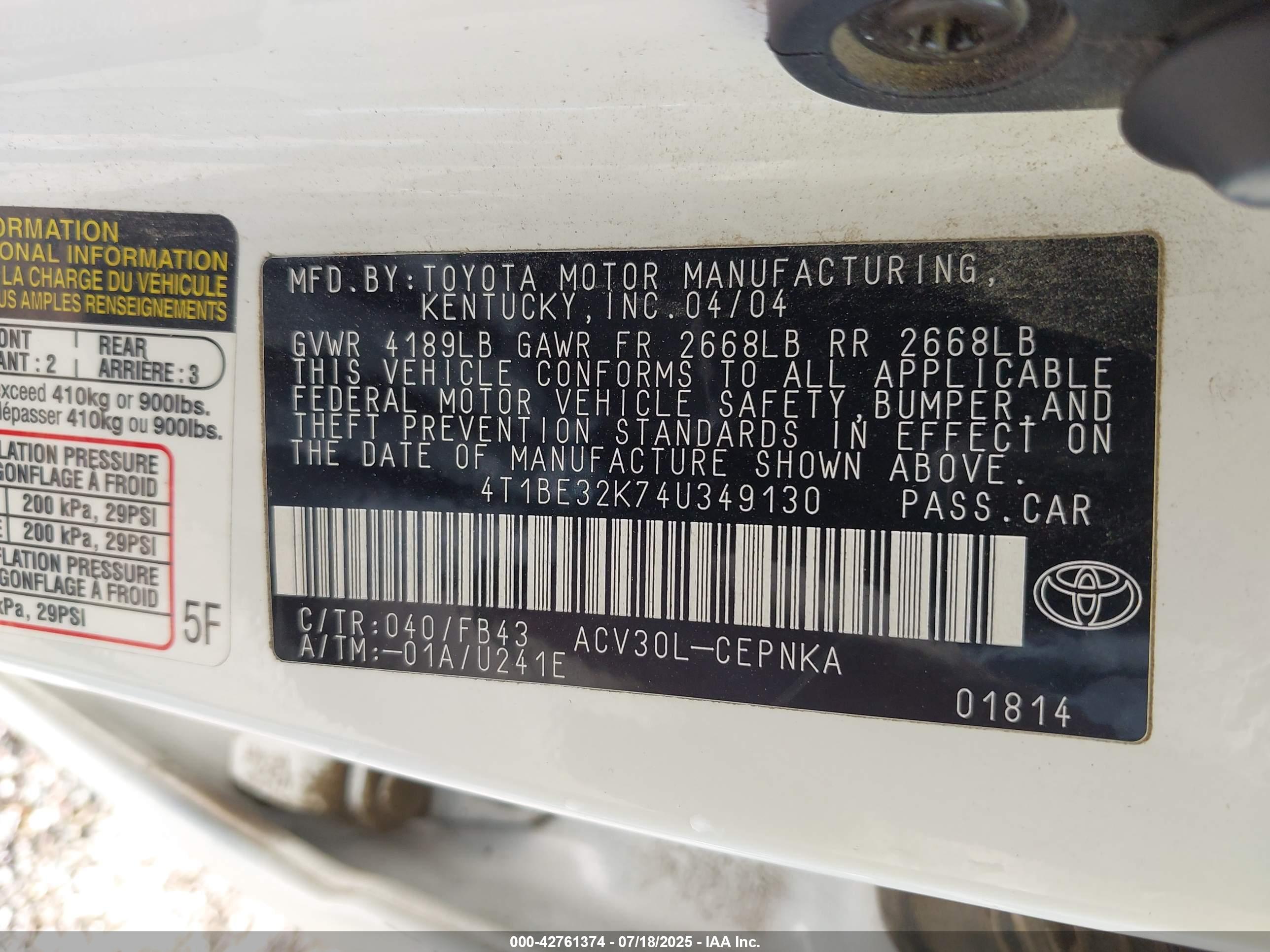 TOYOTA CAMRY image 9