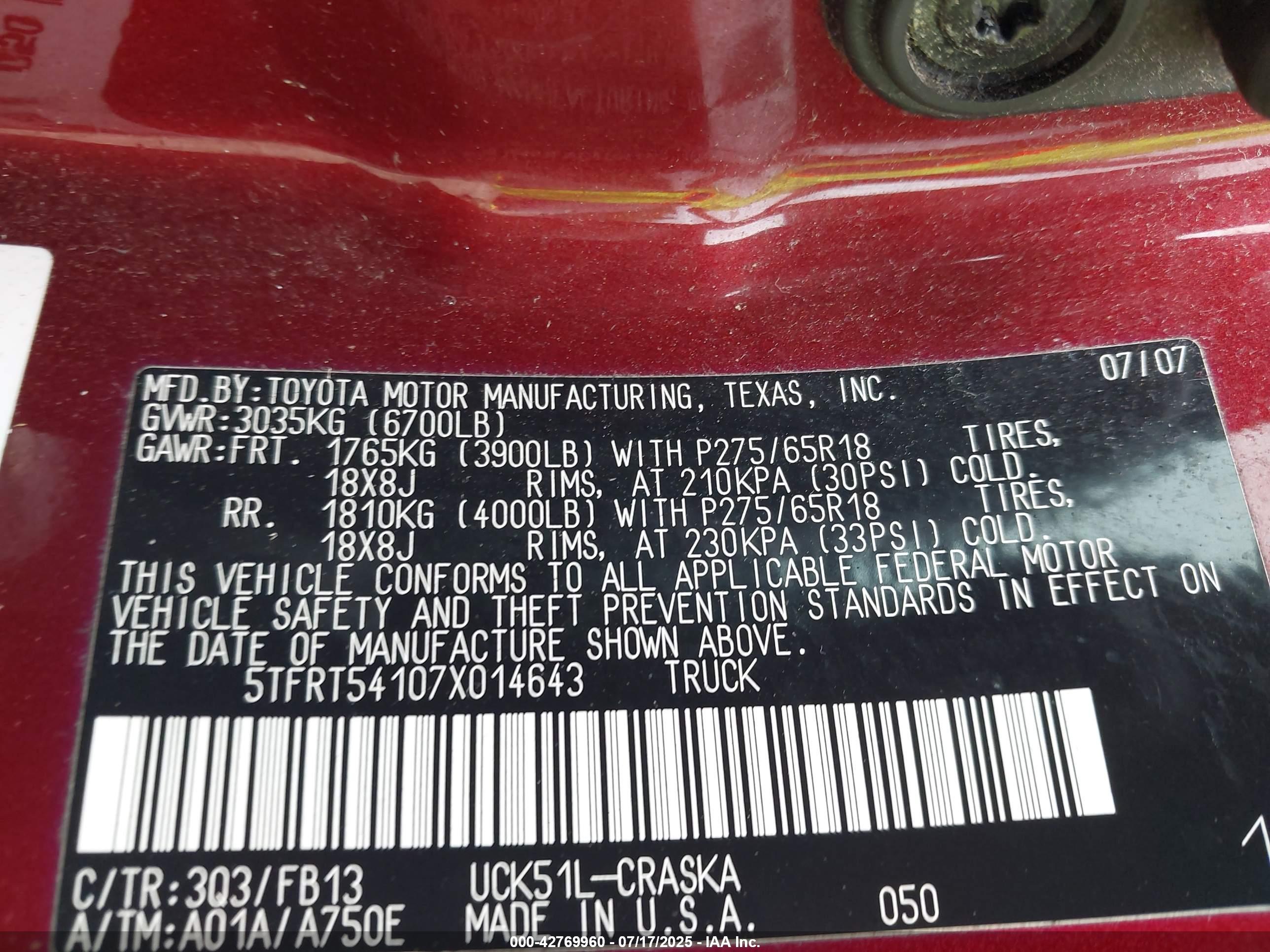 TOYOTA TUNDRA image 9