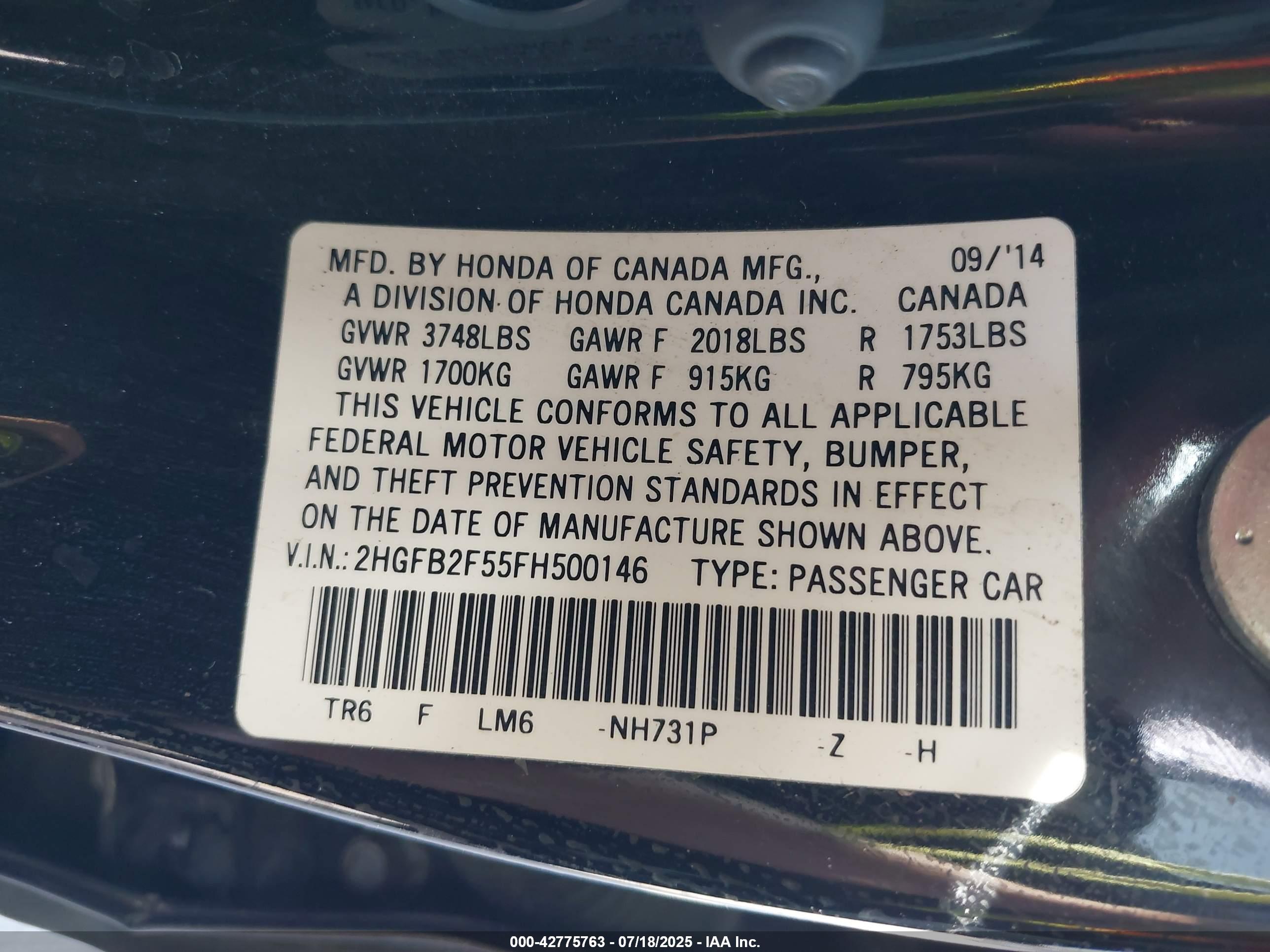 HONDA CIVIC image 9