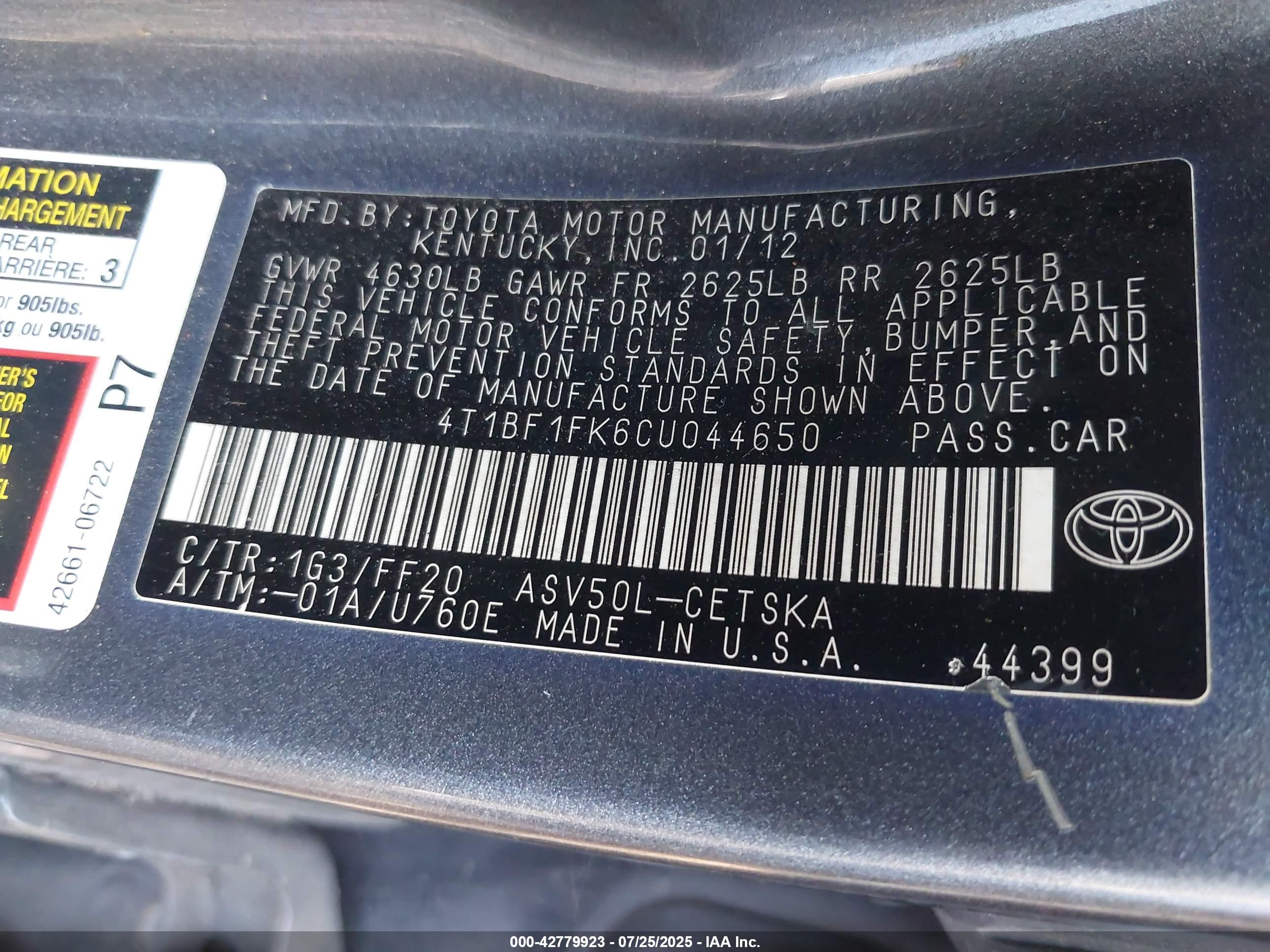 TOYOTA CAMRY image 9