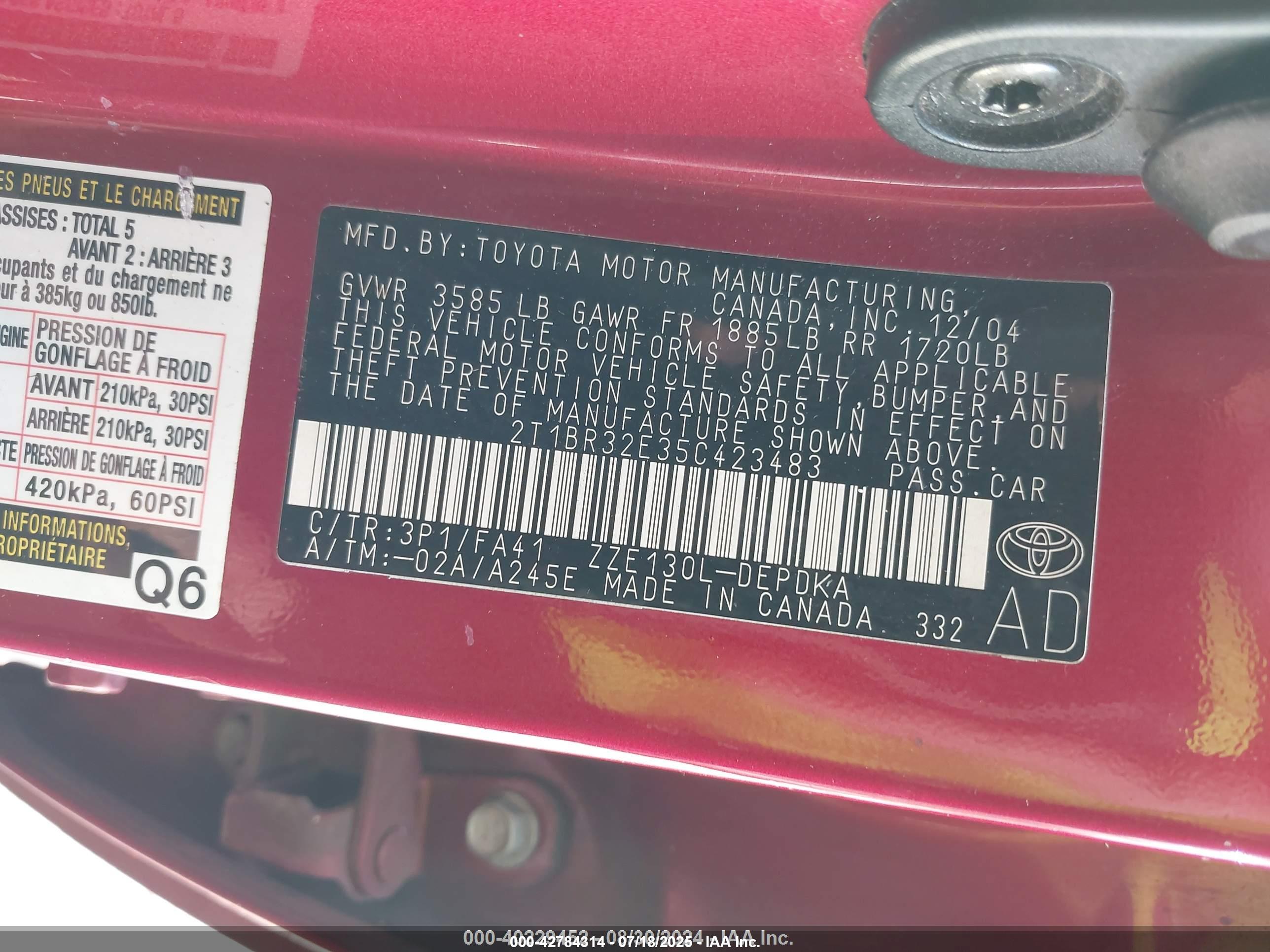 TOYOTA COROLLA image 9