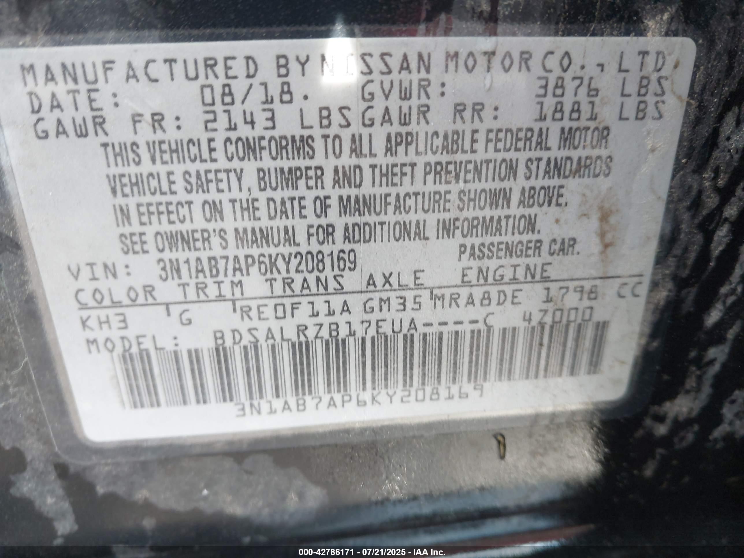 NISSAN SENTRA image 9