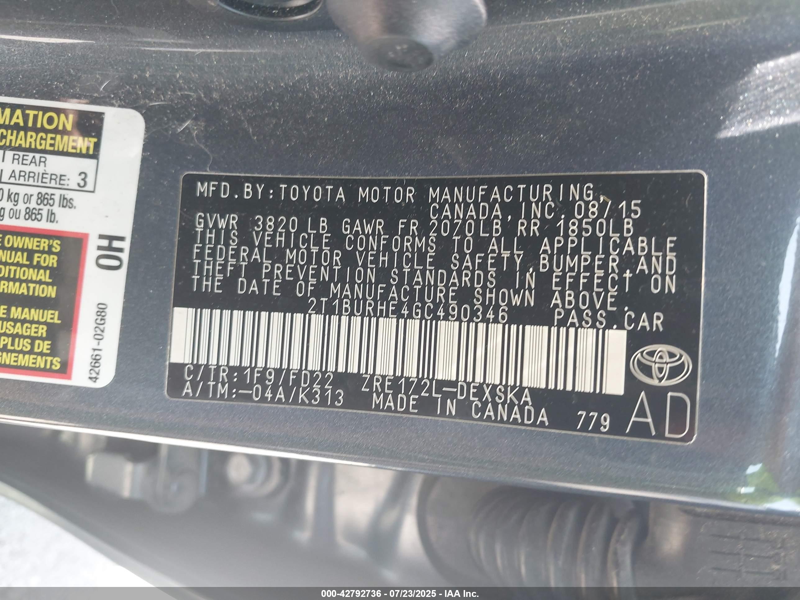 TOYOTA COROLLA image 9
