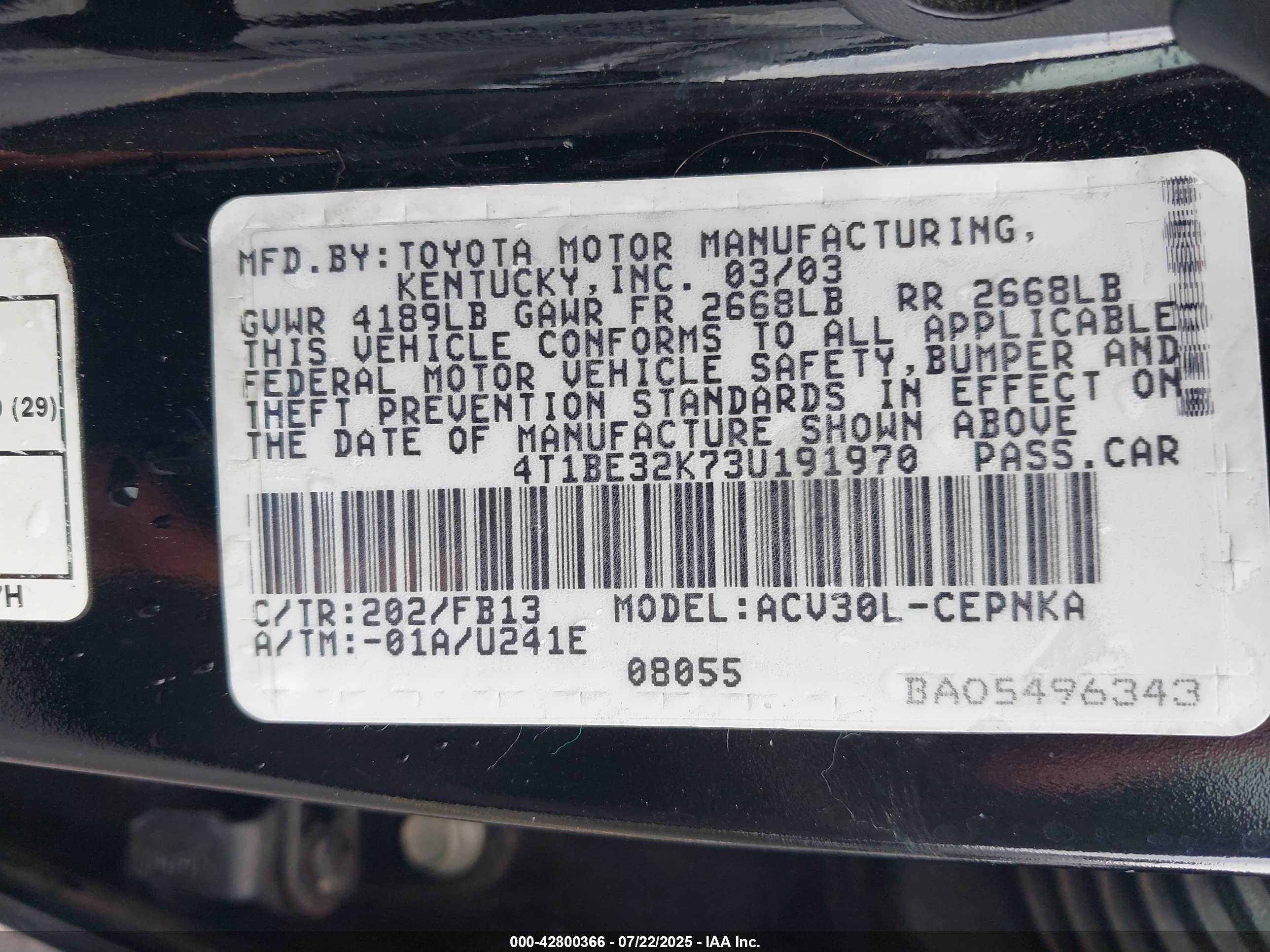 TOYOTA CAMRY image 9