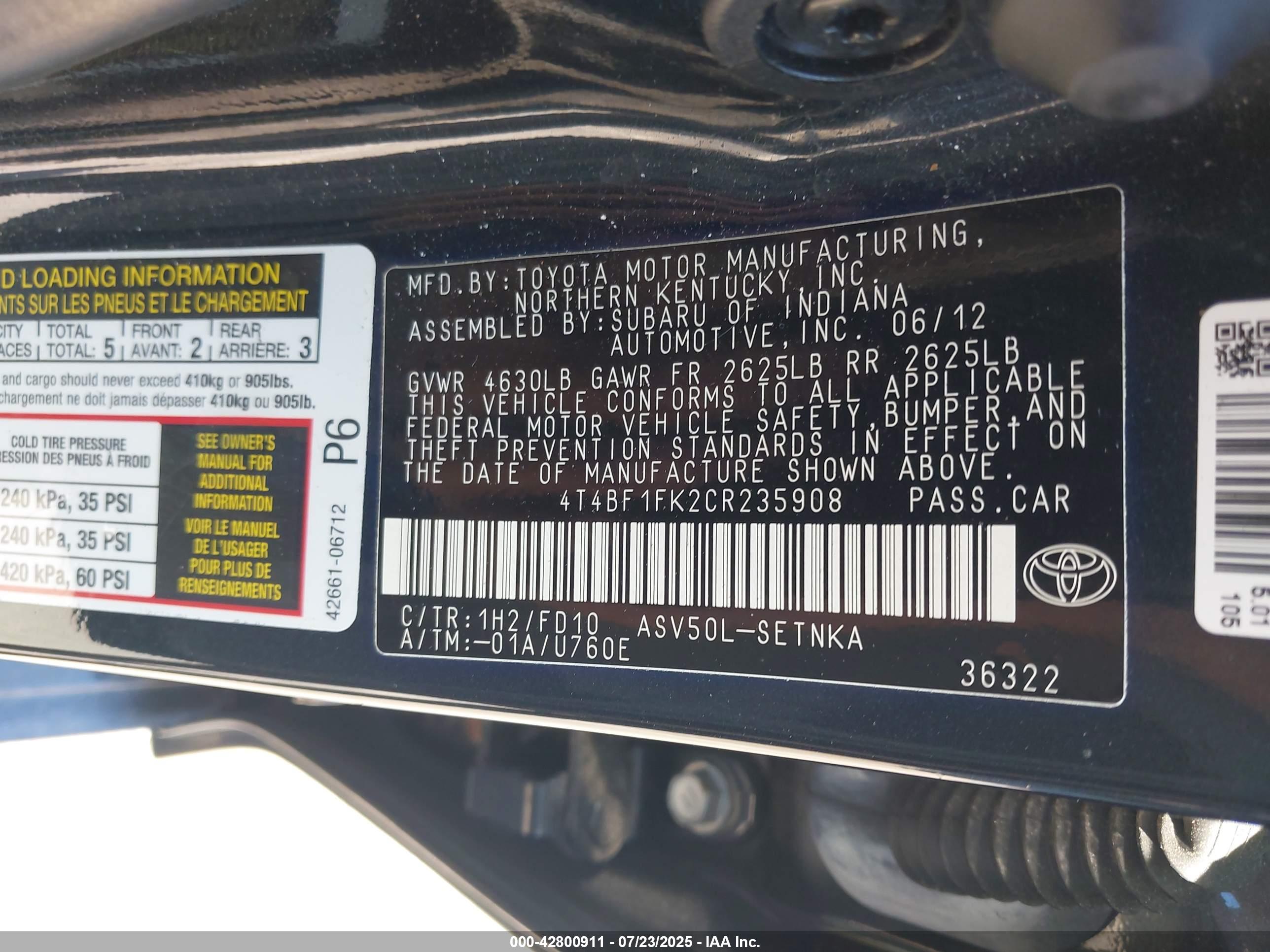 TOYOTA CAMRY image 9