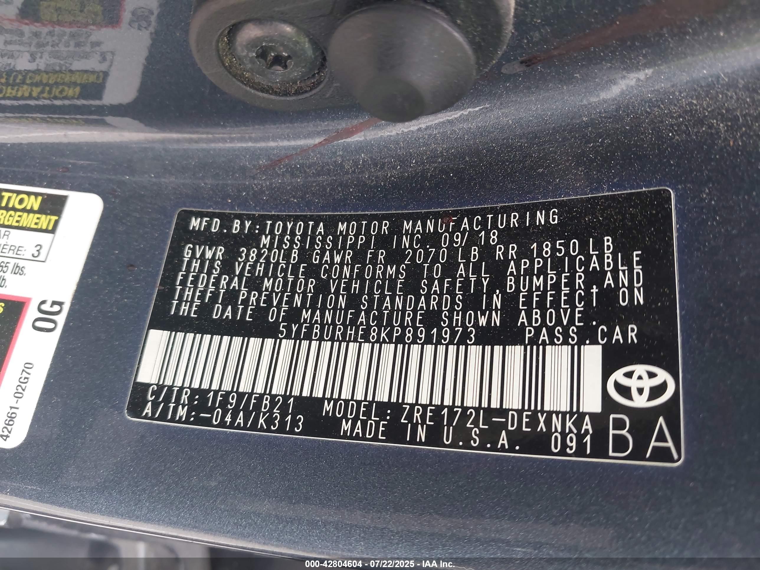 TOYOTA COROLLA image 9
