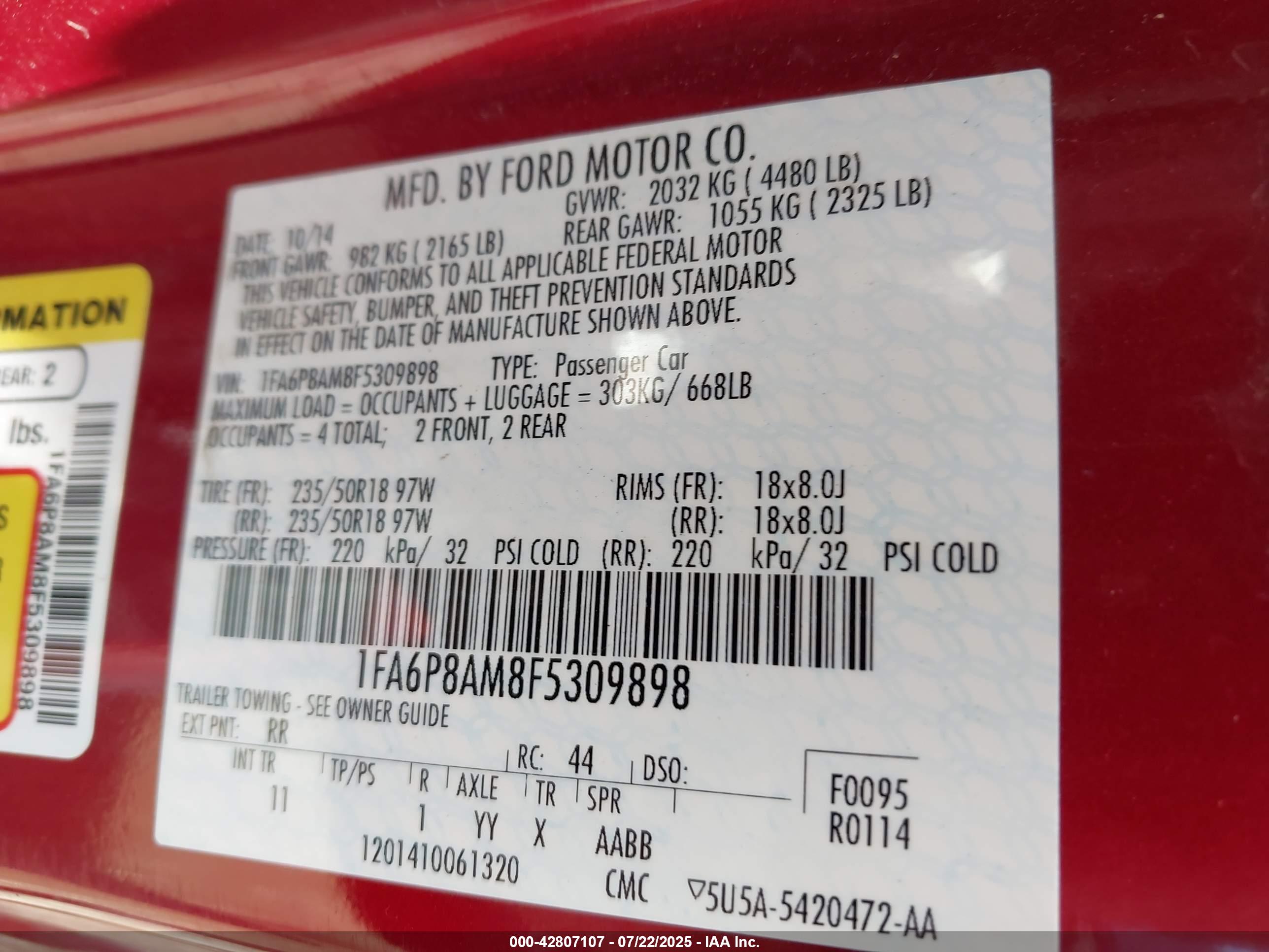 FORD MUSTANG image 9
