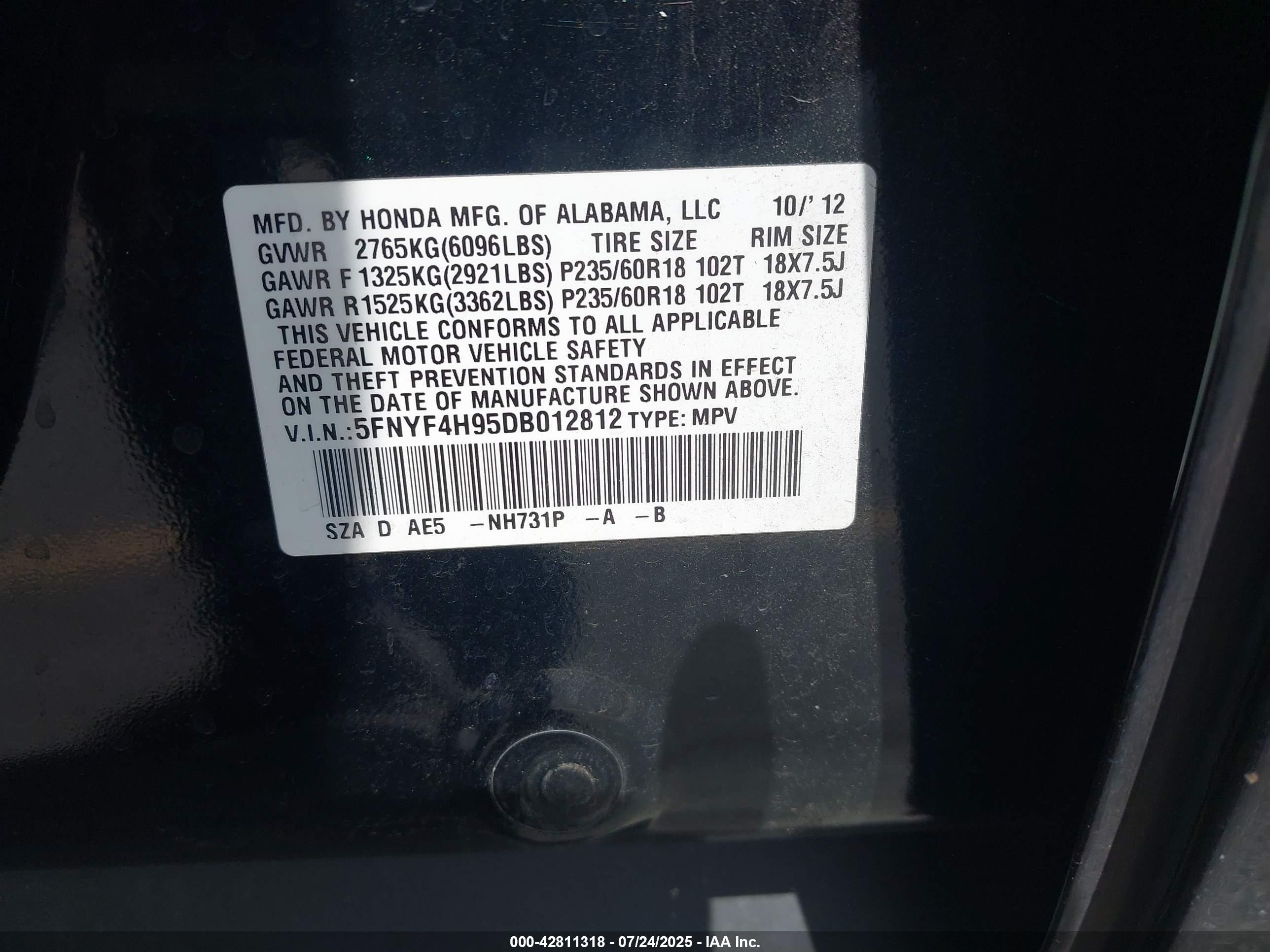 HONDA PILOT image 9