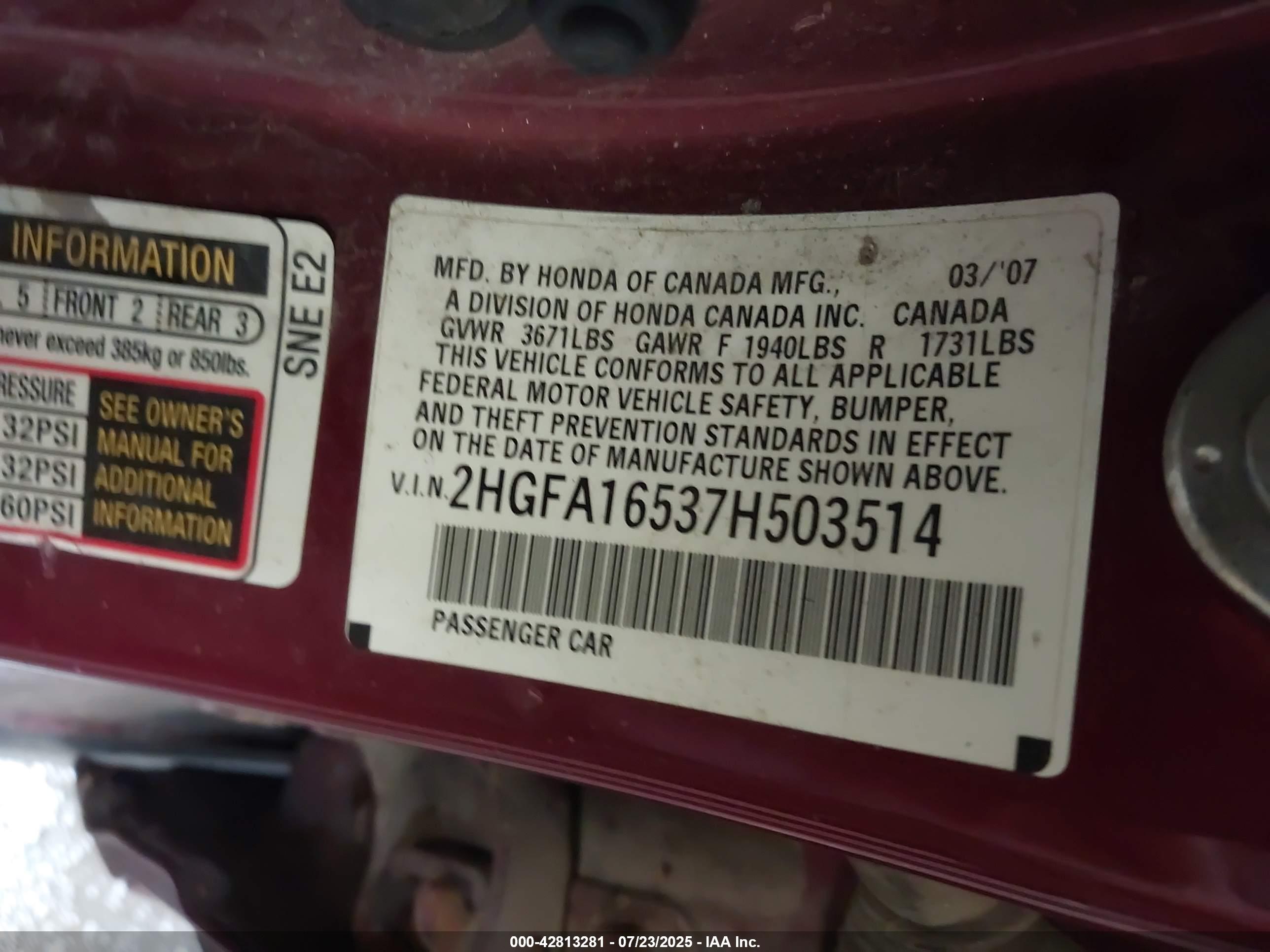 HONDA CIVIC image 9